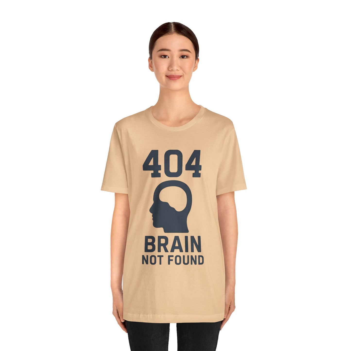 404 Brain Not Found T-Shirt – Techie Humor for Nerds & Geeks
