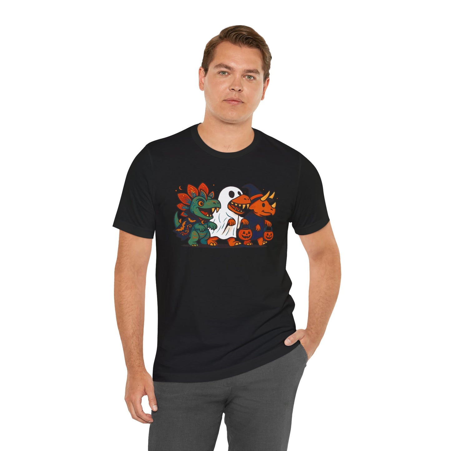 Halloween Dino Squad T-Shirt – Funny Trick-or-Treat Dinosaur Tee