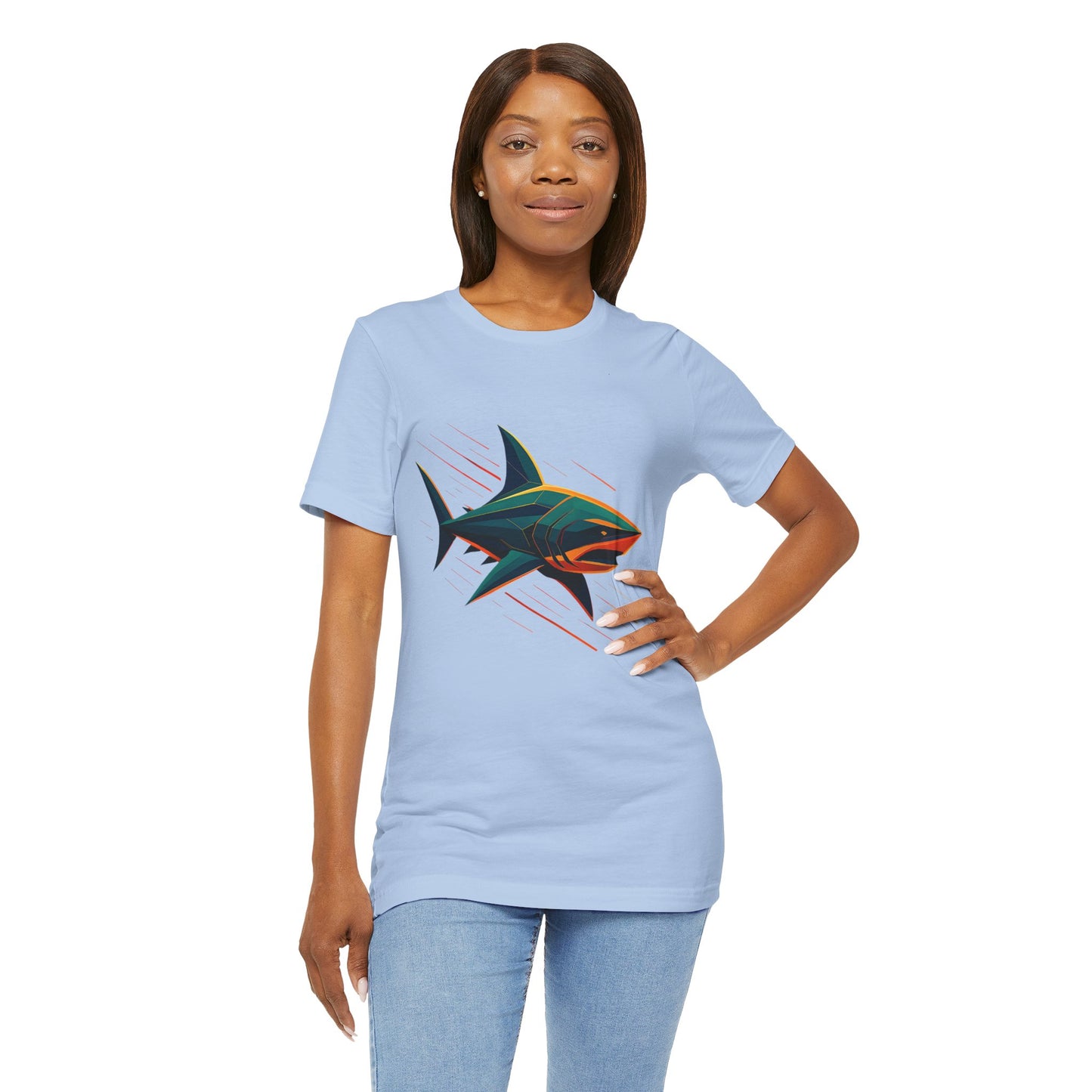 Electric Apex Shark T-Shirt – Bold Ocean Graphic Tee - WhimSpin - https://whimspin.com