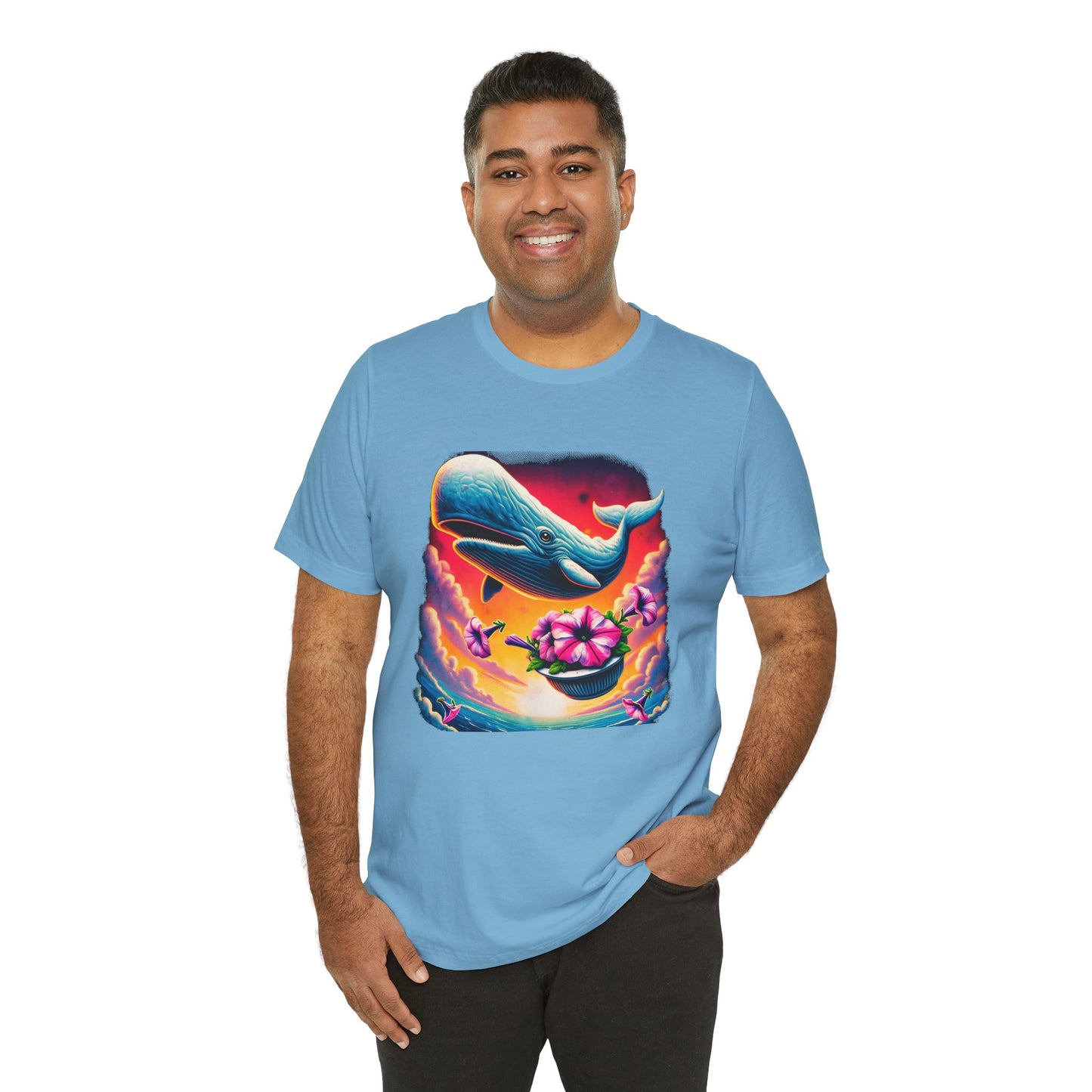 "Oh No, Not Again" Petunias and Whale Funny TShirt – Unisex Tee