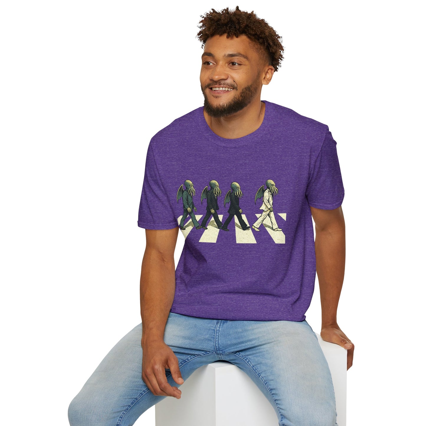 Cthulhu Crossing T-Shirt – Beatles Abbey Road Parody Tee | WhimSpin - WhimSpin - https://whimspin.com
