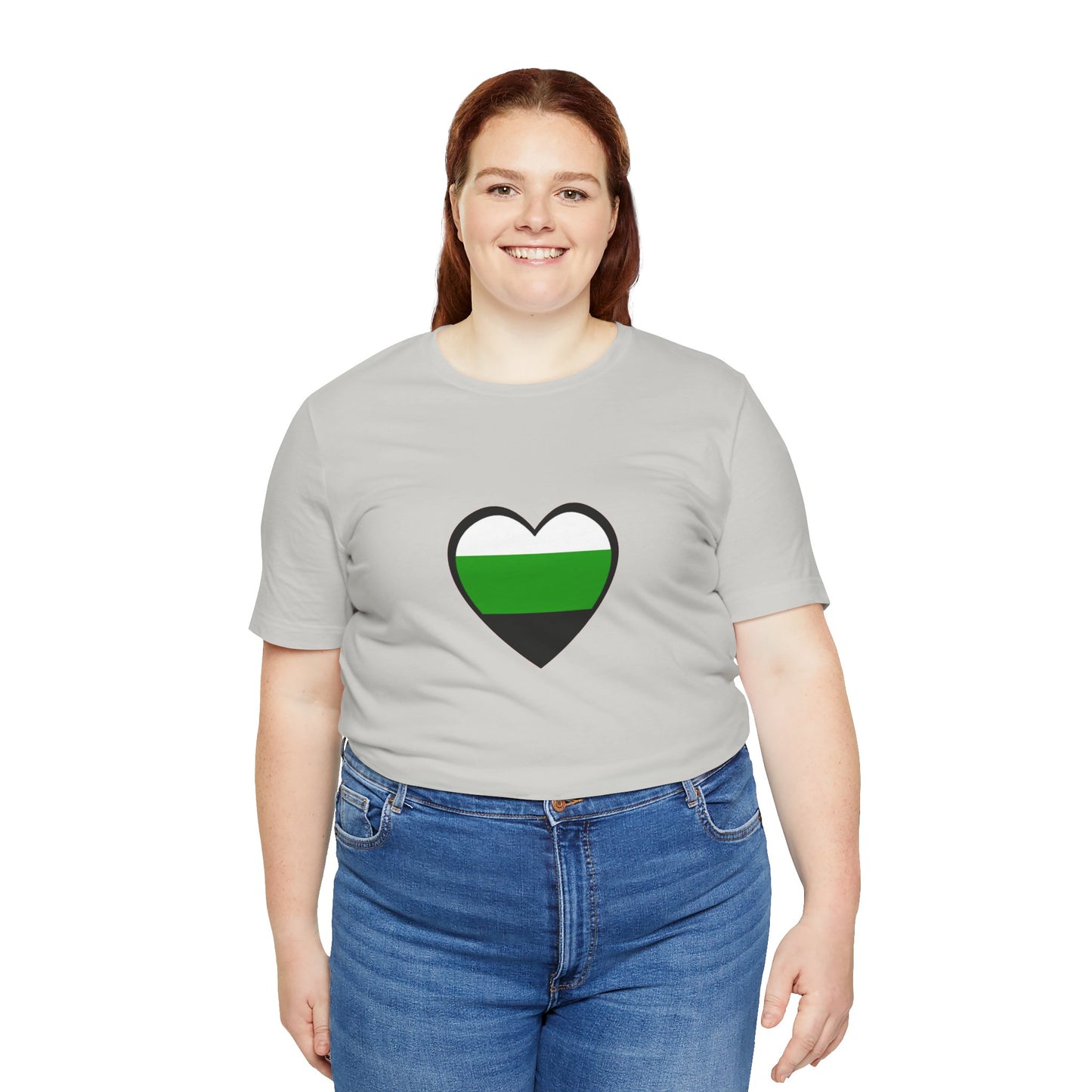 Neutrois Pride Flag Heart T-Shirt – Minimalist Gender Identity Tee