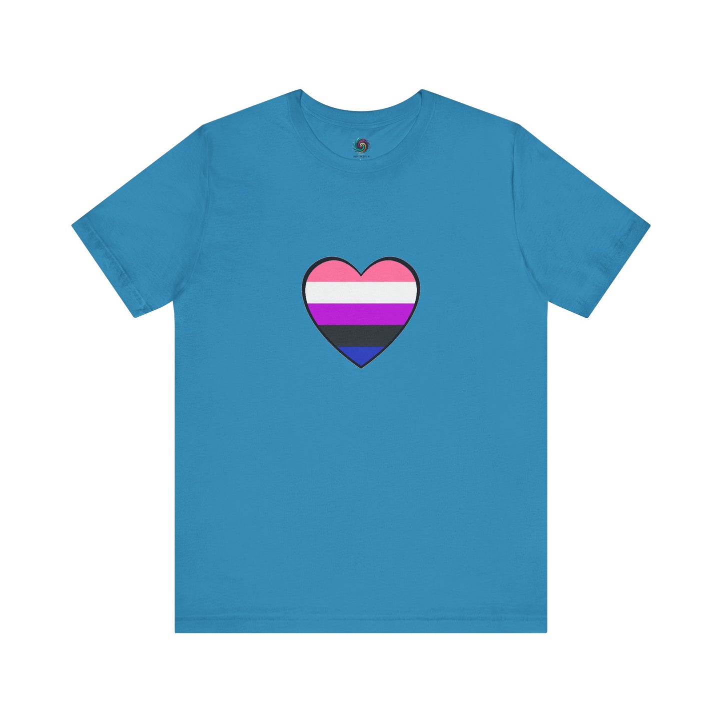 Genderfluid Pride Heart T-Shirt – Bold LGBTQIA+ Flag Tee - WhimSpin - https://whimspin.com