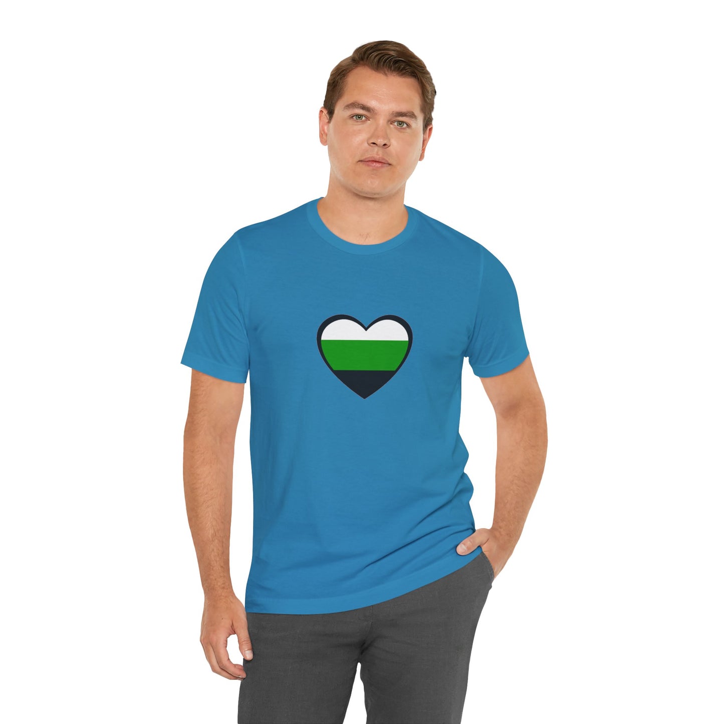 Neutrois Pride Flag Heart T-Shirt – Minimalist Gender Identity Tee