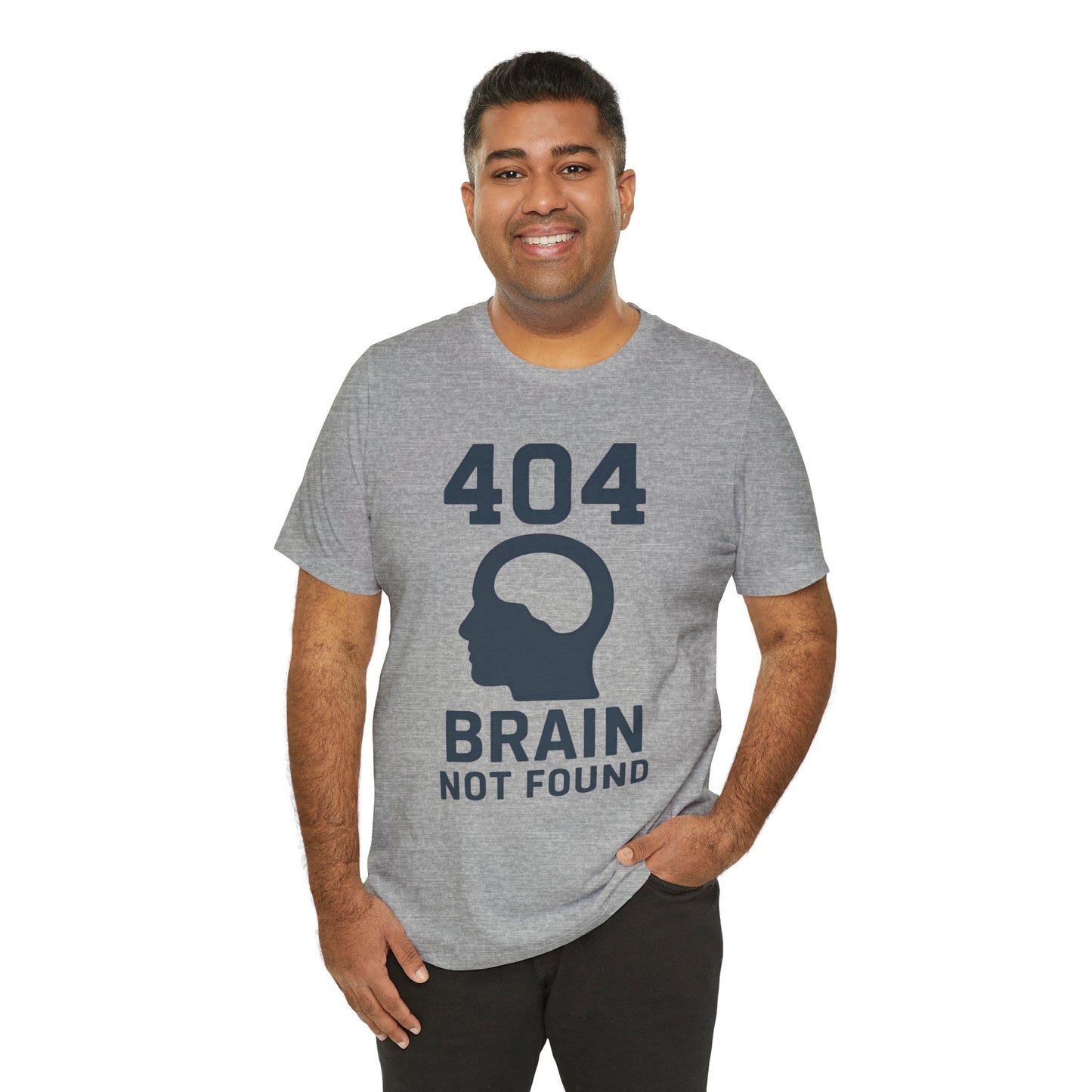 404 Brain Not Found T-Shirt – Techie Humor for Nerds & Geeks