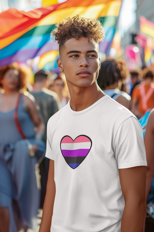 Genderfluid Pride Heart T-Shirt – Bold LGBTQIA+ Flag Tee - WhimSpin - https://whimspin.com