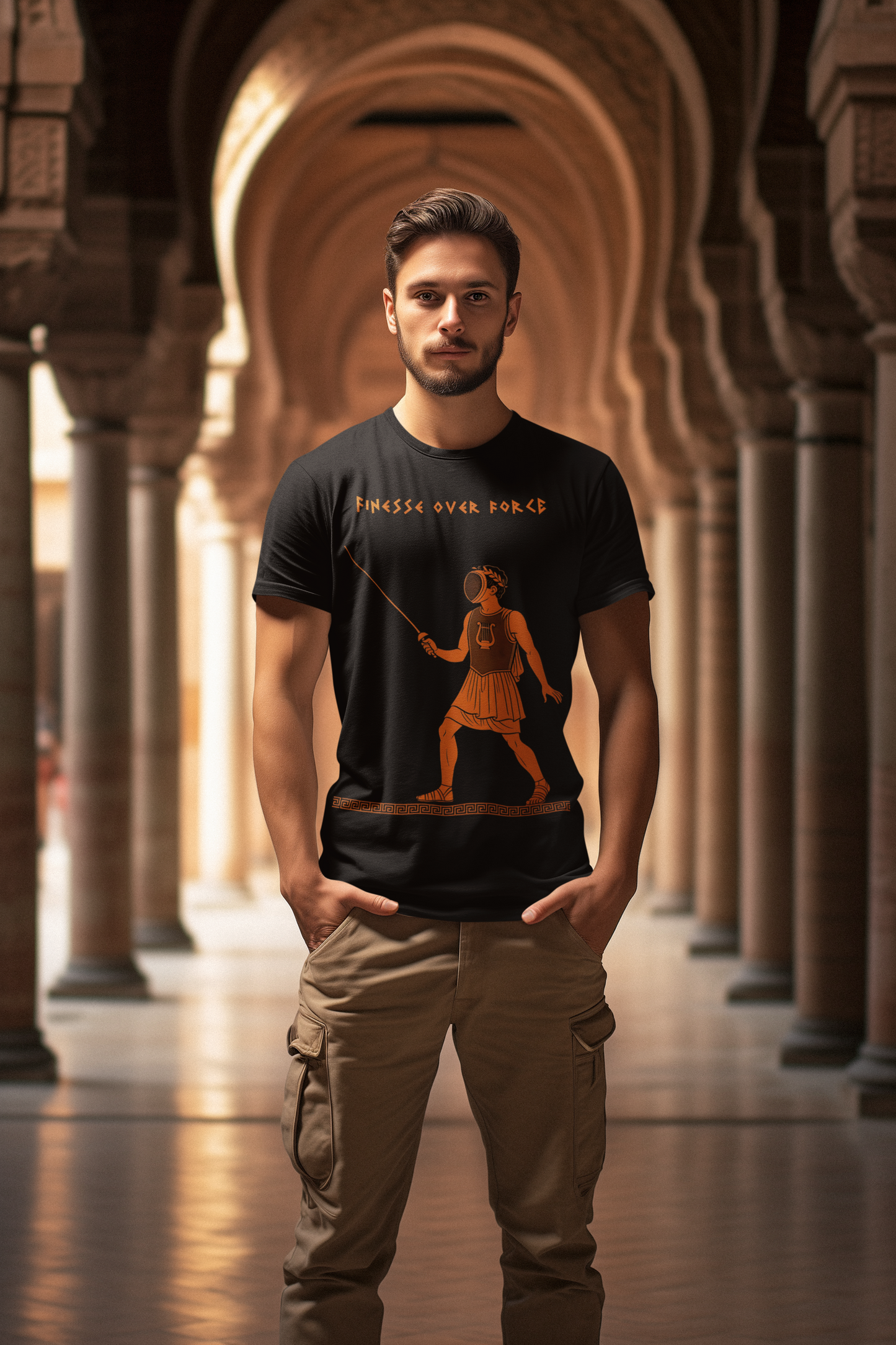 Finesse Over Force T-Shirt – Unisex Fencing Tee for Tactical Athletes - WhimSpin - https://whimspin.com