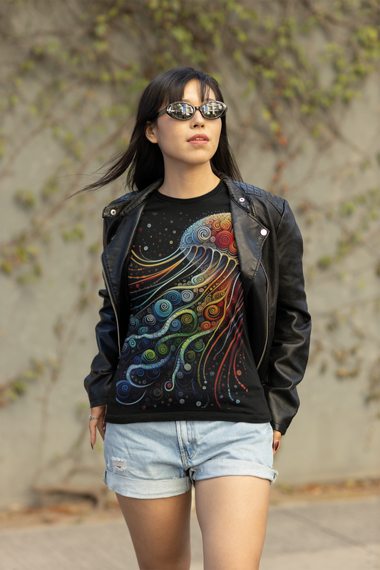 Jellyfish Swirl T-Shirt – Psychedelic Ocean-Inspired Art Tee