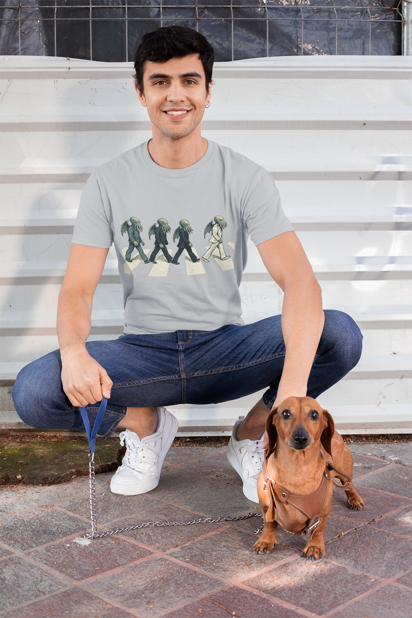 Cthulhu Crossing T-Shirt – Beatles Abbey Road Parody Tee | WhimSpin - WhimSpin - https://whimspin.com