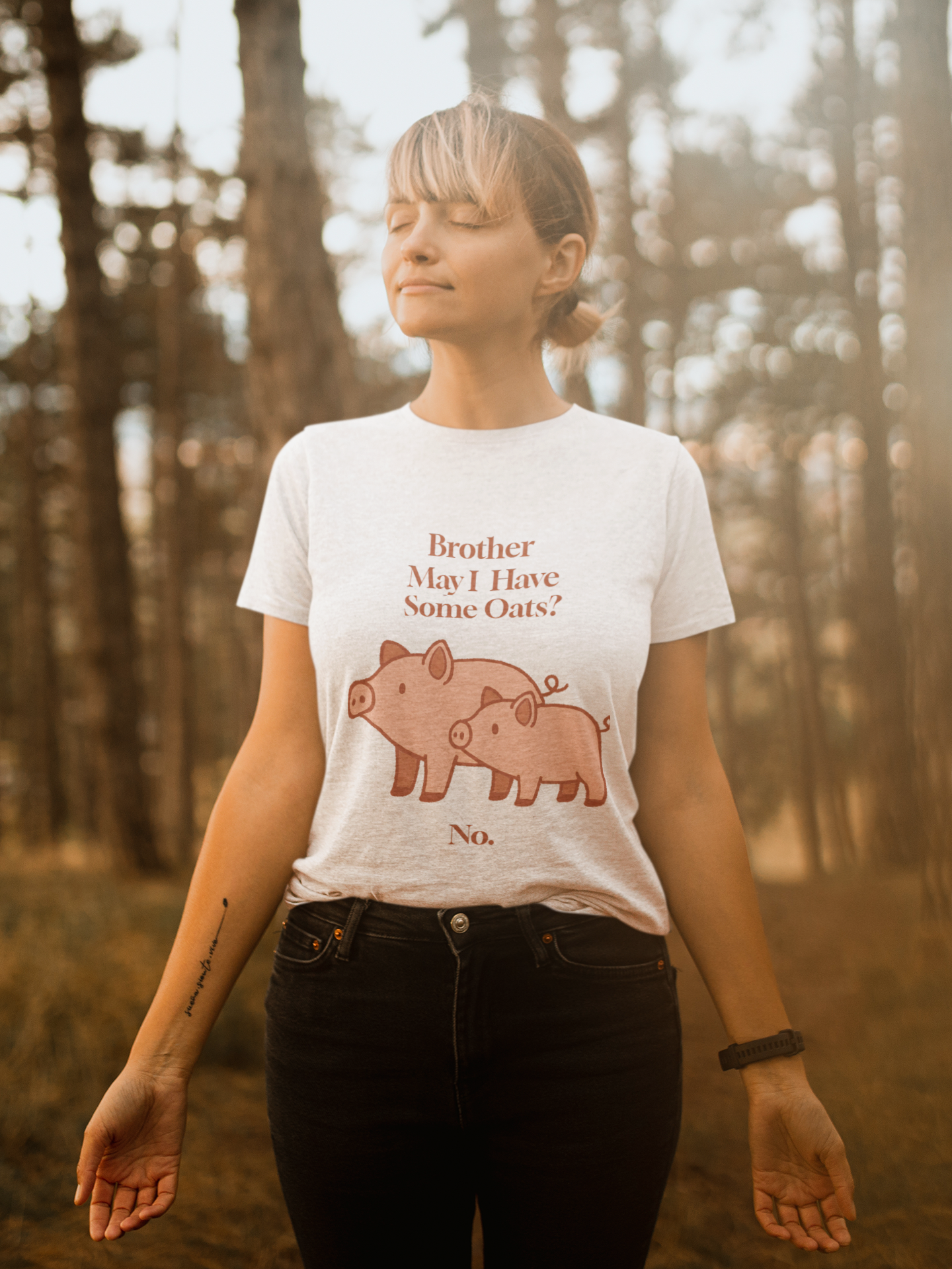 Brother May I Have Some Oats T-Shirt – Funny Viral Pig Meme Tee