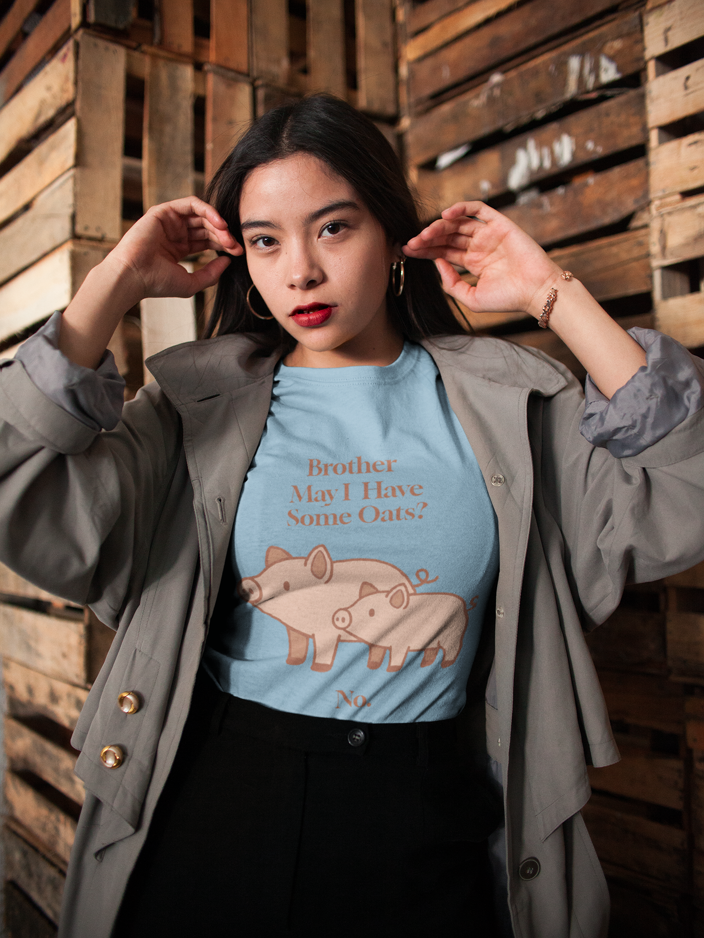 Brother May I Have Some Oats T-Shirt – Funny Viral Pig Meme Tee
