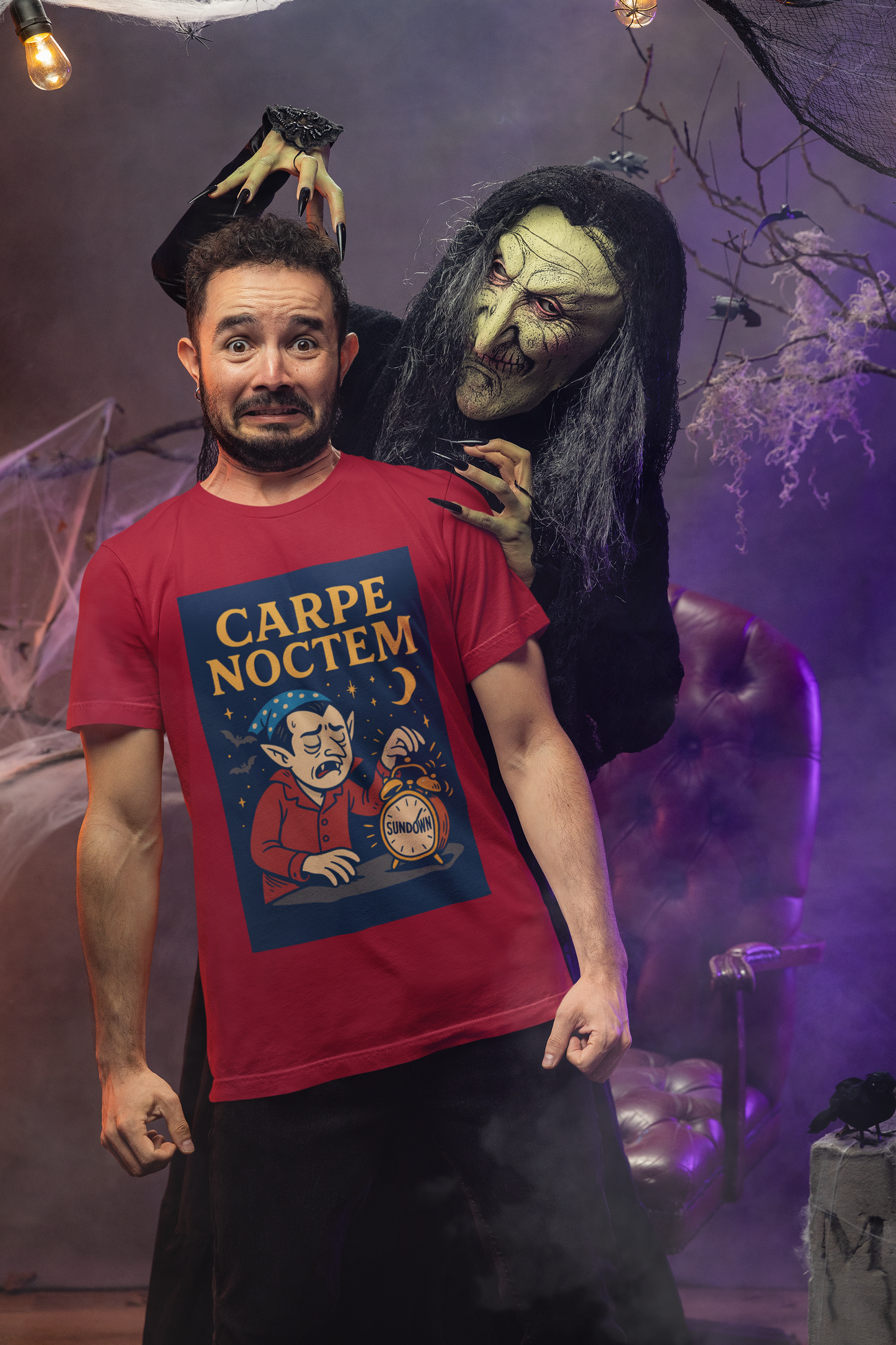 Carpe Noctem Vampire T-Shirt – Funny Halloween Tee for Night Owls