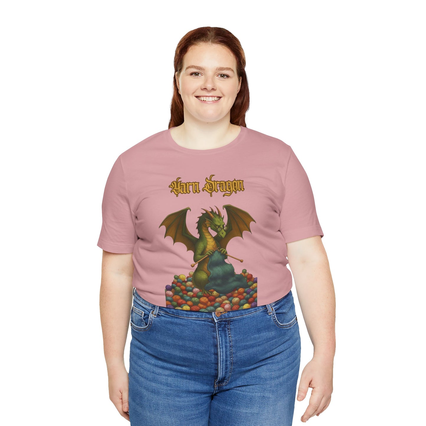 Yarn Dragon T-Shirt – Funny Knitting Dragon Shirt for Yarn Lovers