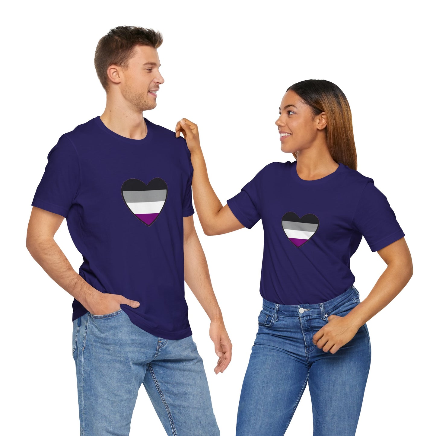 Asexual Pride Flag Heart T-Shirt – Ace Flag LGBTQ+ Graphic Tee - WhimSpin - https://whimspin.com