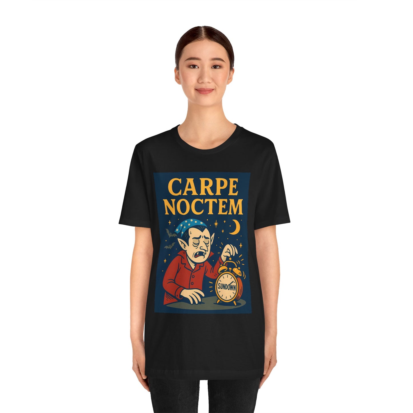 Carpe Noctem Vampire T-Shirt – Funny Halloween Tee for Night Owls