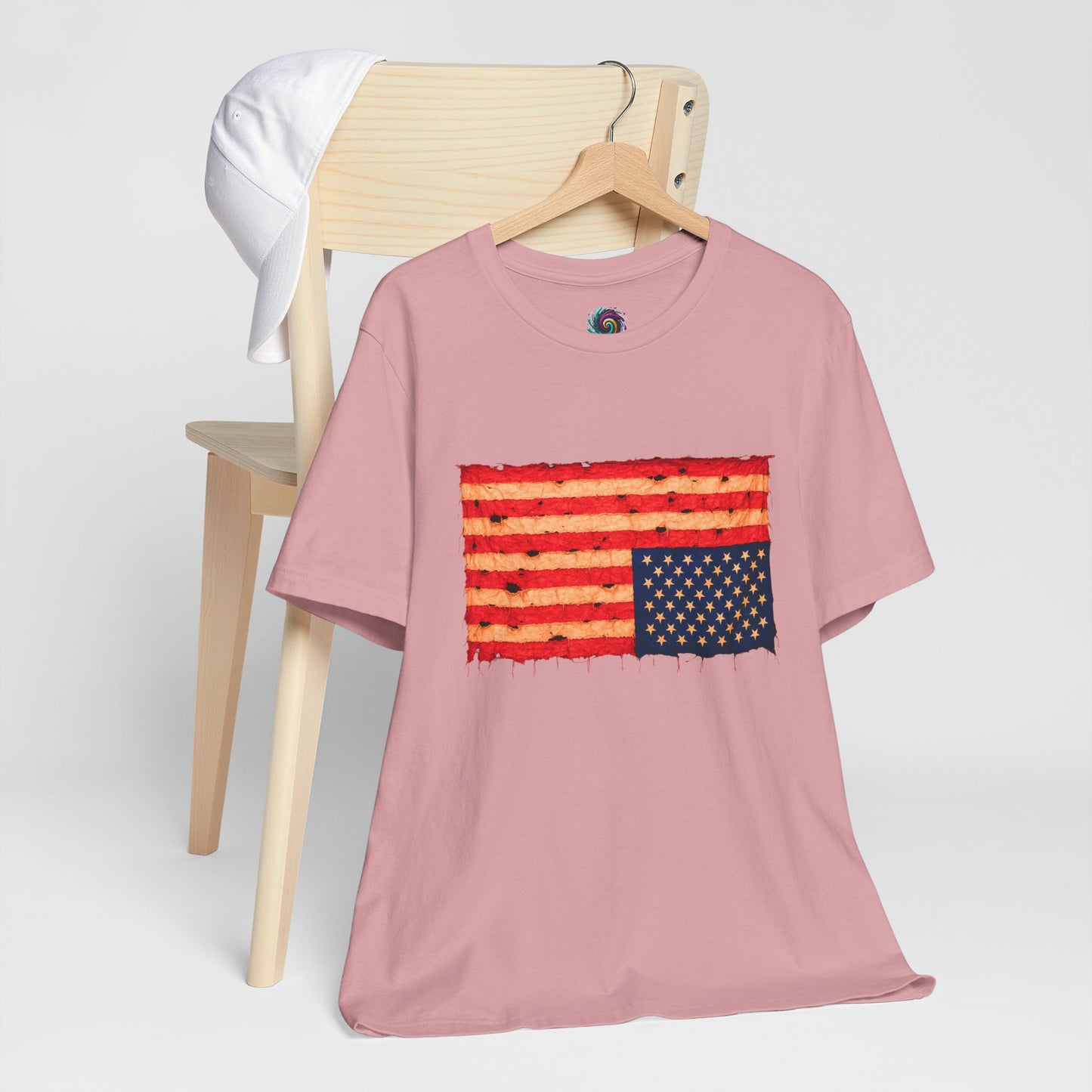 Inverted Flag Distress T-Shirt – Symbolic Upside Down Flag Design