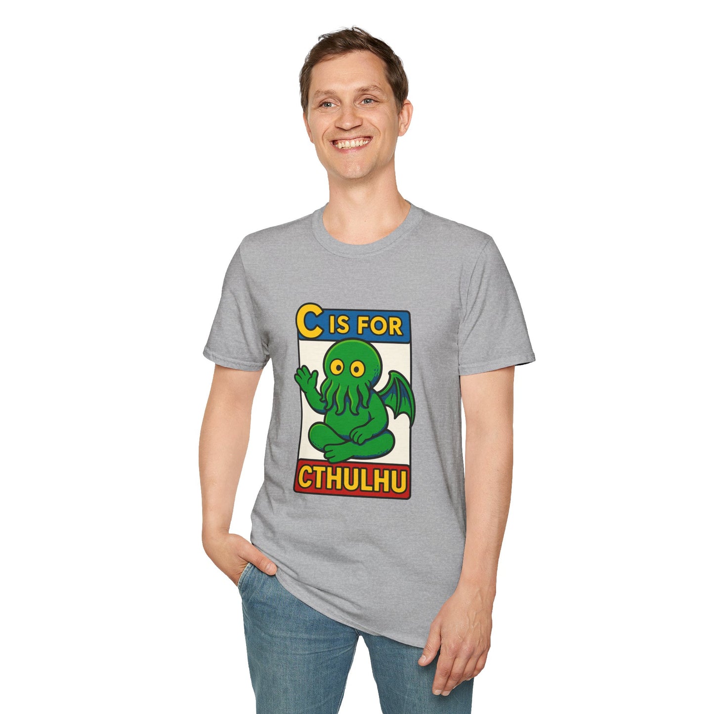 C is for Cthulhu Graphic Tee – Funny Cthulhu Shirt - WhimSpin - https://whimspin.com