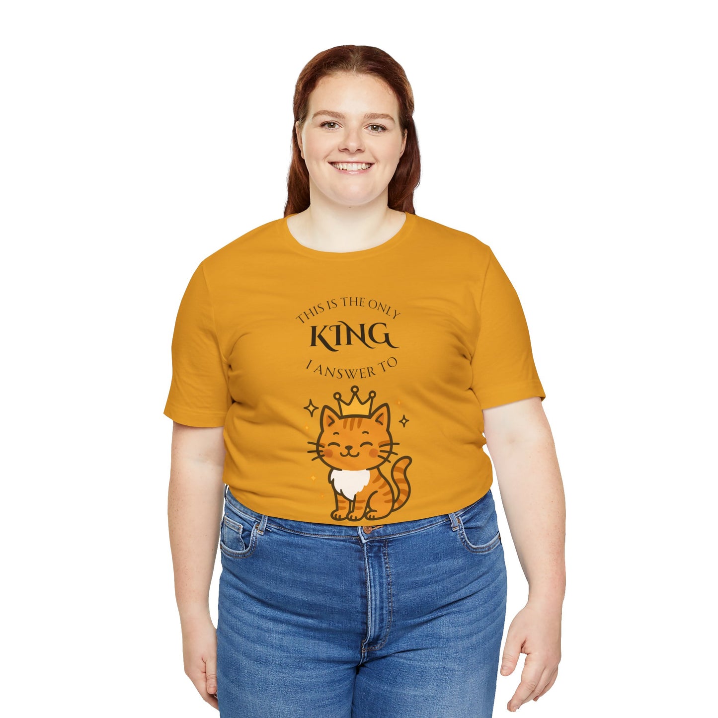 "The Only King I Answer To" T-Shirt – Cute Cat Lady Tee - WhimSpin - https://whimspin.com