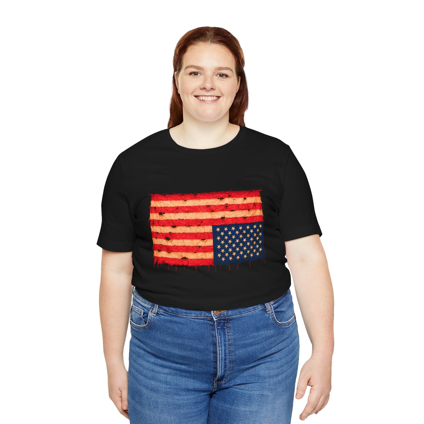 Inverted Flag Distress T-Shirt – Symbolic Upside Down Flag Design