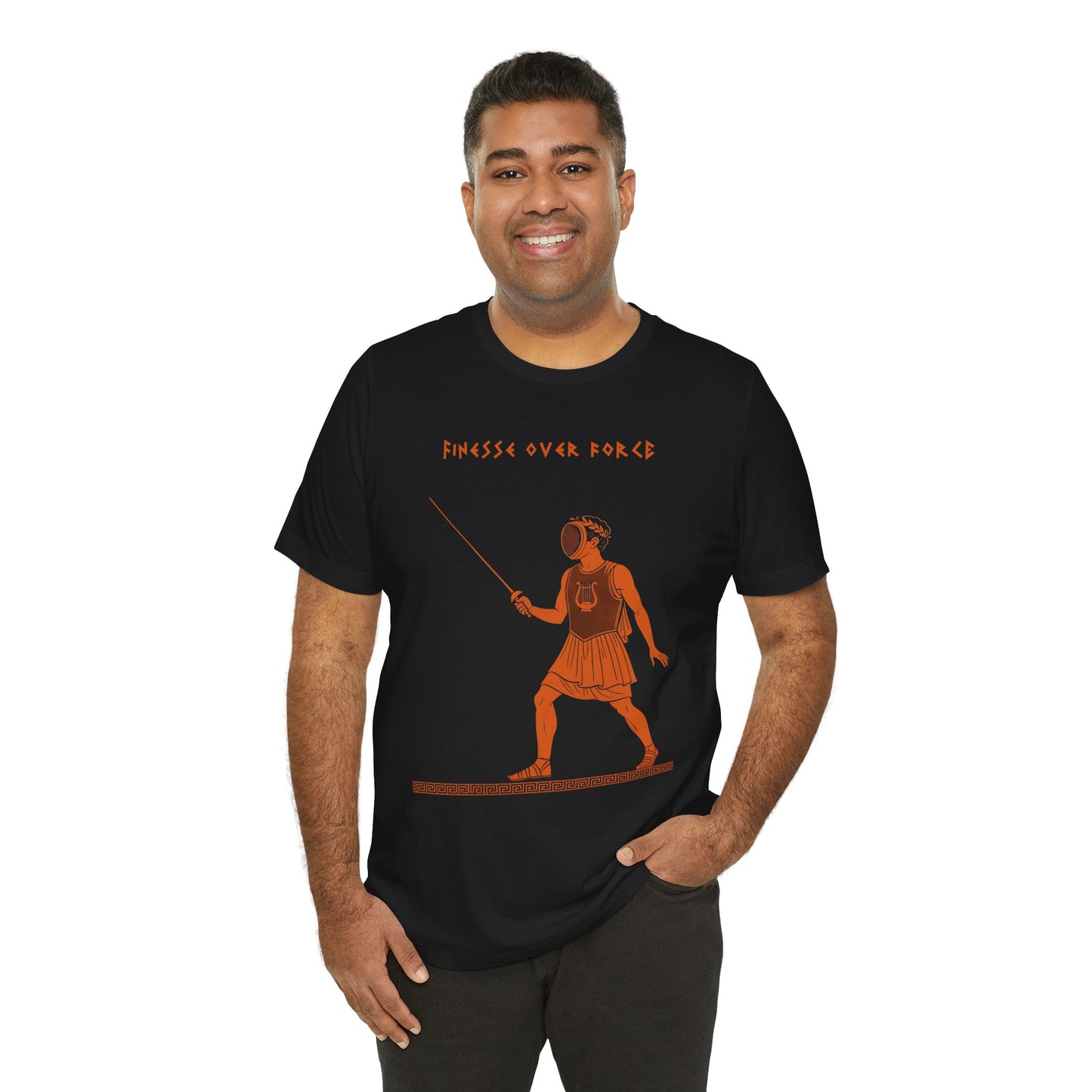 Finesse Over Force T-Shirt – Unisex Fencing Tee for Tactical Athletes - WhimSpin - https://whimspin.com