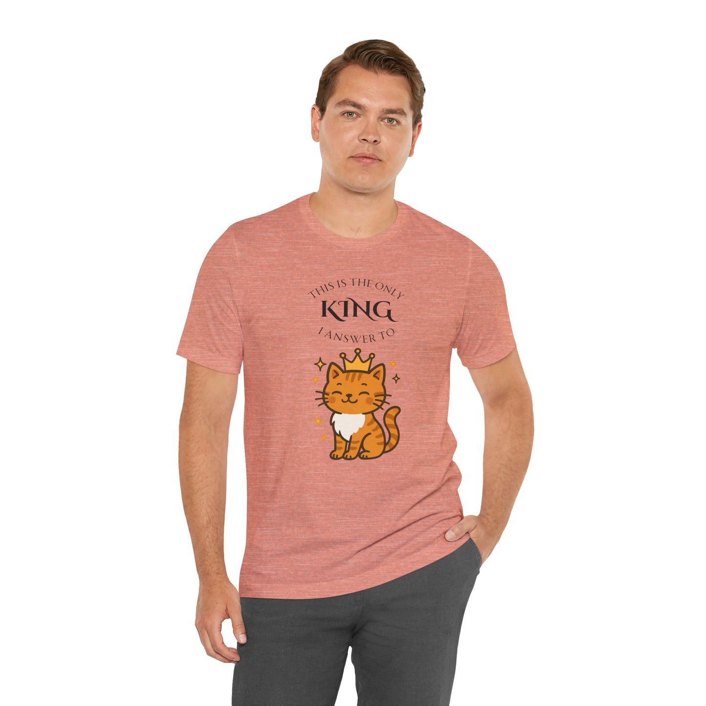 "The Only King I Answer To" T-Shirt – Cute Cat Lady Tee - WhimSpin - https://whimspin.com