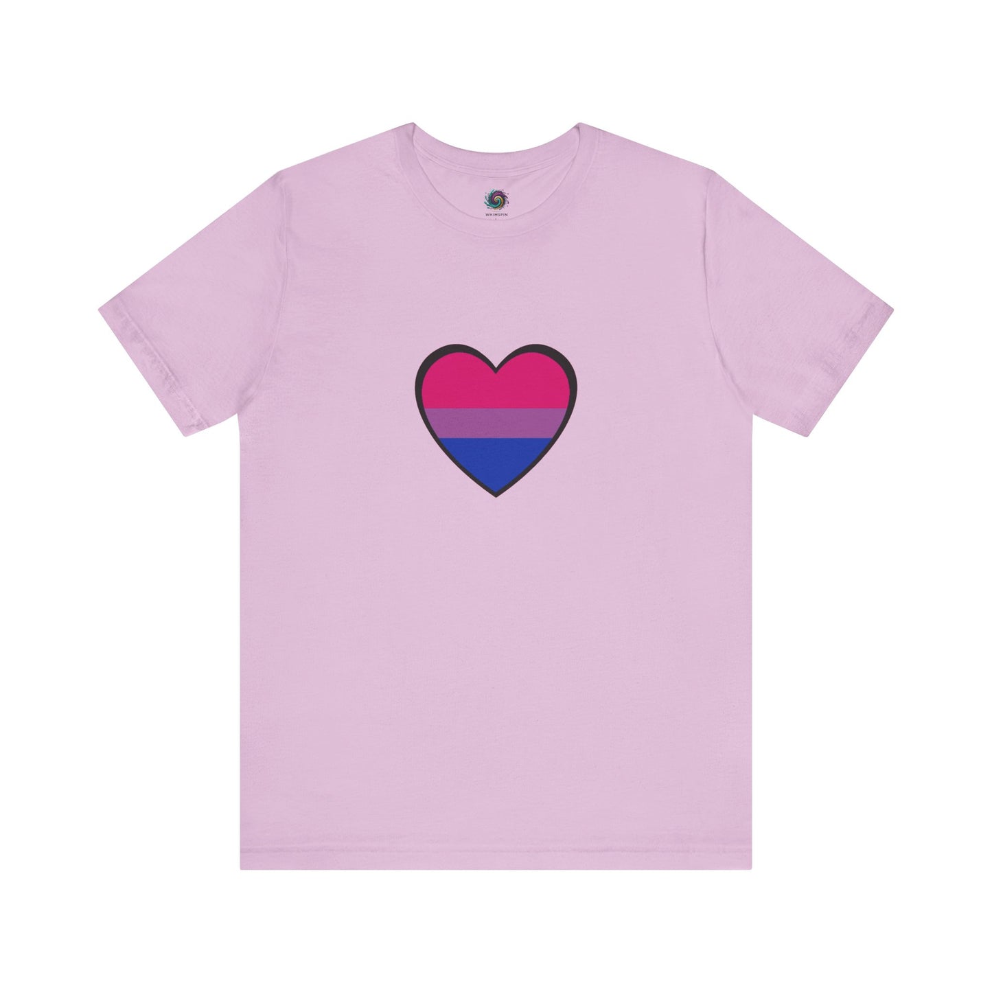Bisexual Pride Flag T-Shirt – LGBTQ+ Heart Graphic Tee | WhimSpin
