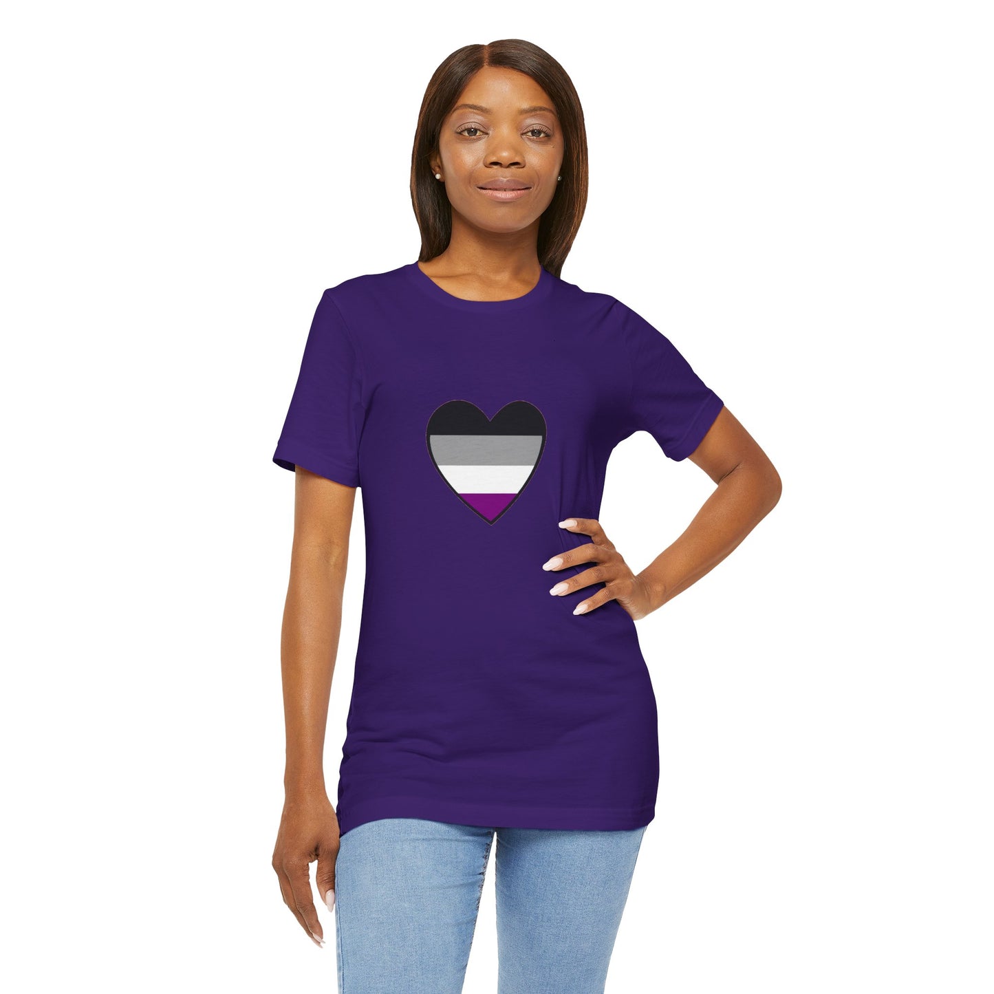 Asexual Pride Flag Heart T-Shirt – Ace Flag LGBTQ+ Graphic Tee - WhimSpin - https://whimspin.com