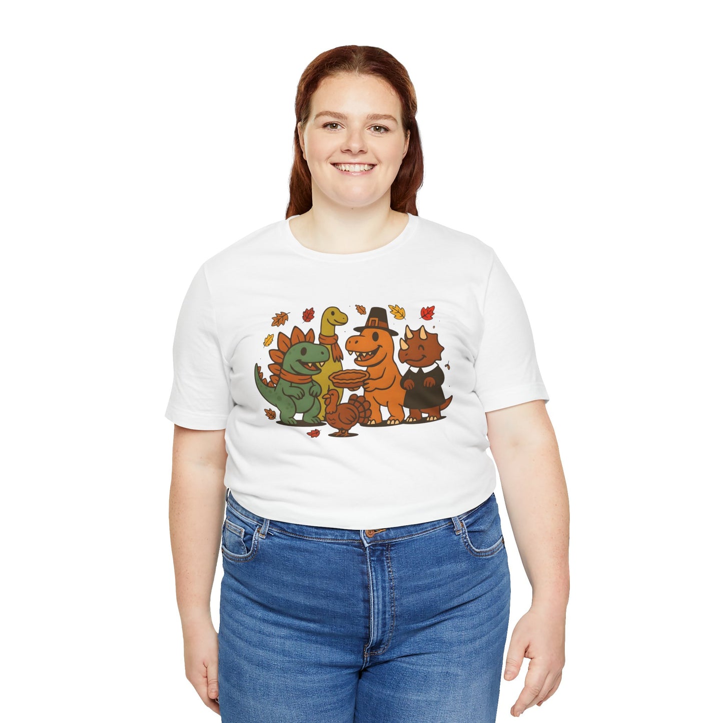 Thanksgiving Dinosaur T-Shirt – Funny Dino Thanksgiving Tee