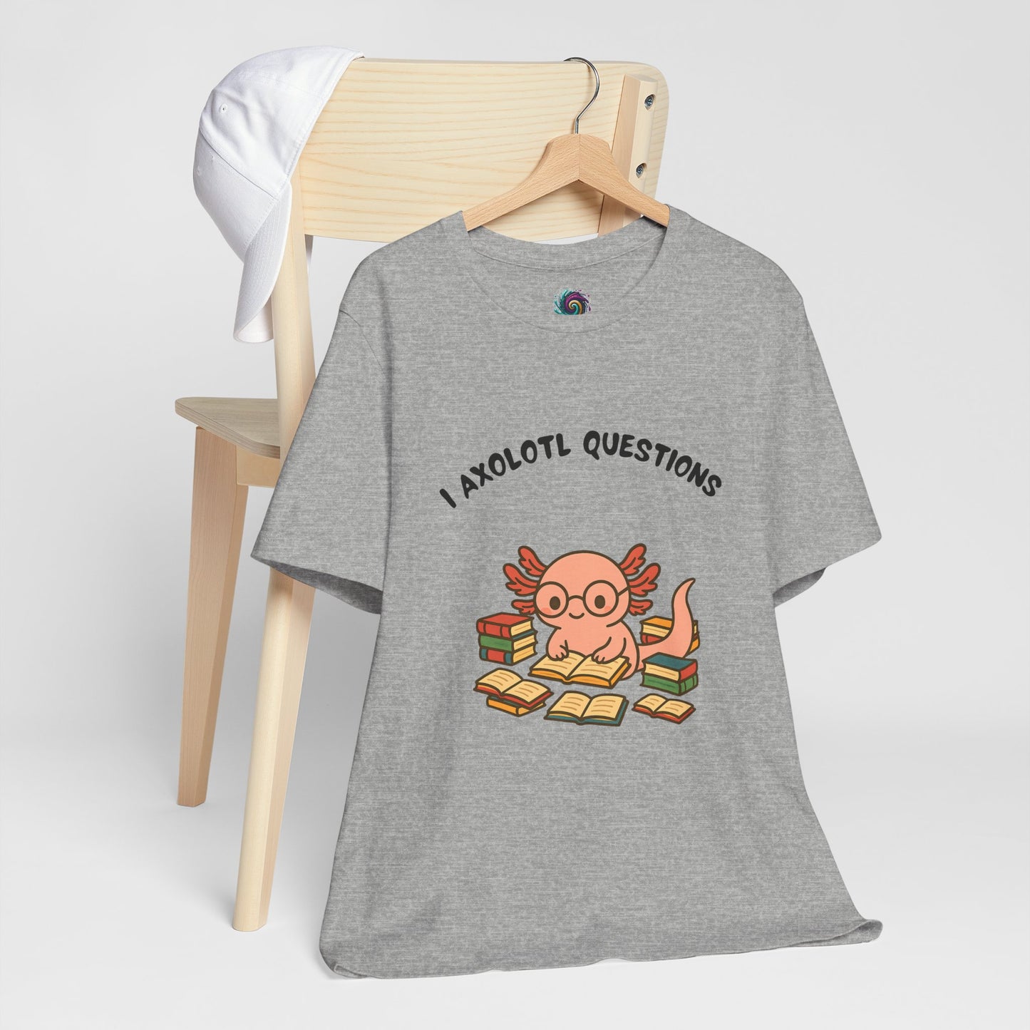 I Axolotl Questions T-Shirt – Funny Curious Axolotl Tee for Book Lovers
