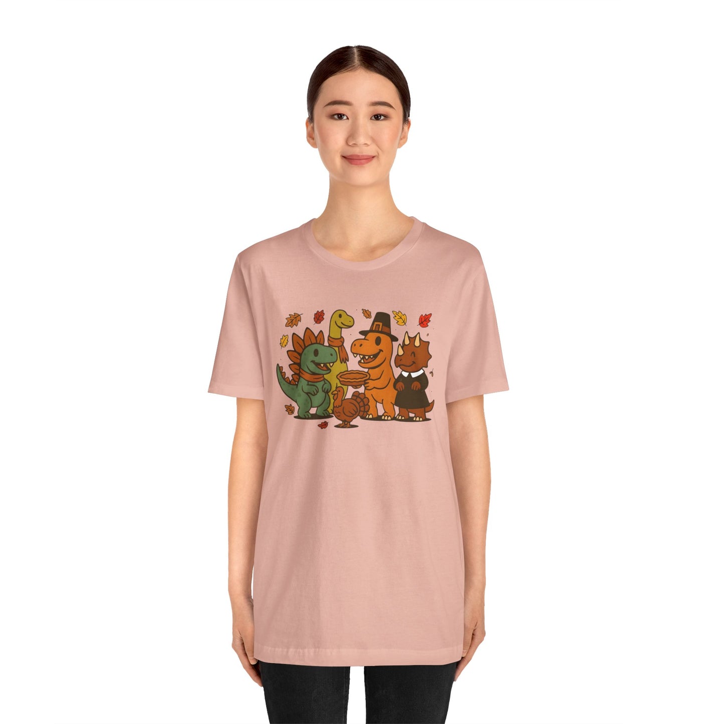 Thanksgiving Dinosaur T-Shirt – Funny Dino Thanksgiving Tee