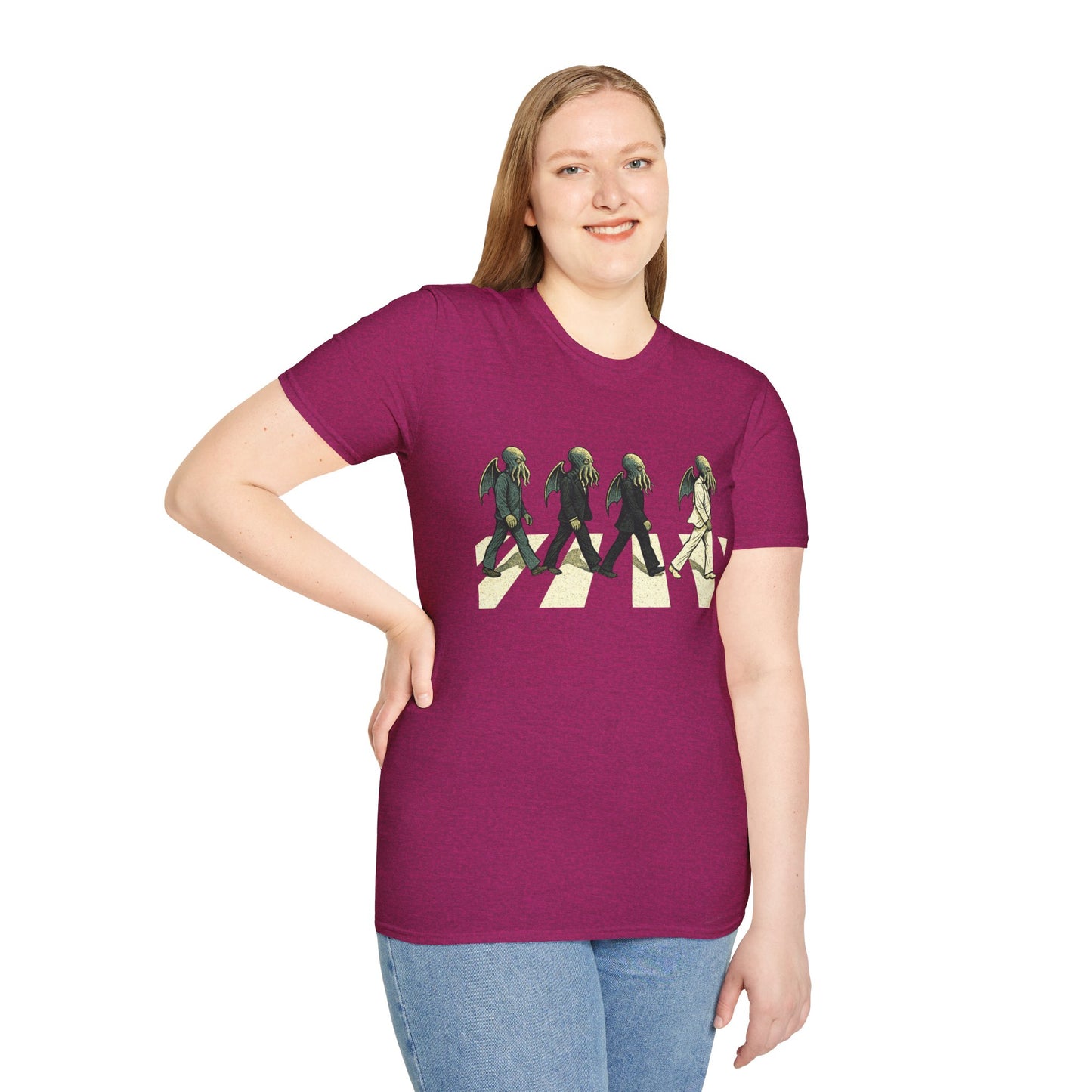 Cthulhu Crossing T-Shirt – Beatles Abbey Road Parody Tee | WhimSpin - WhimSpin - https://whimspin.com