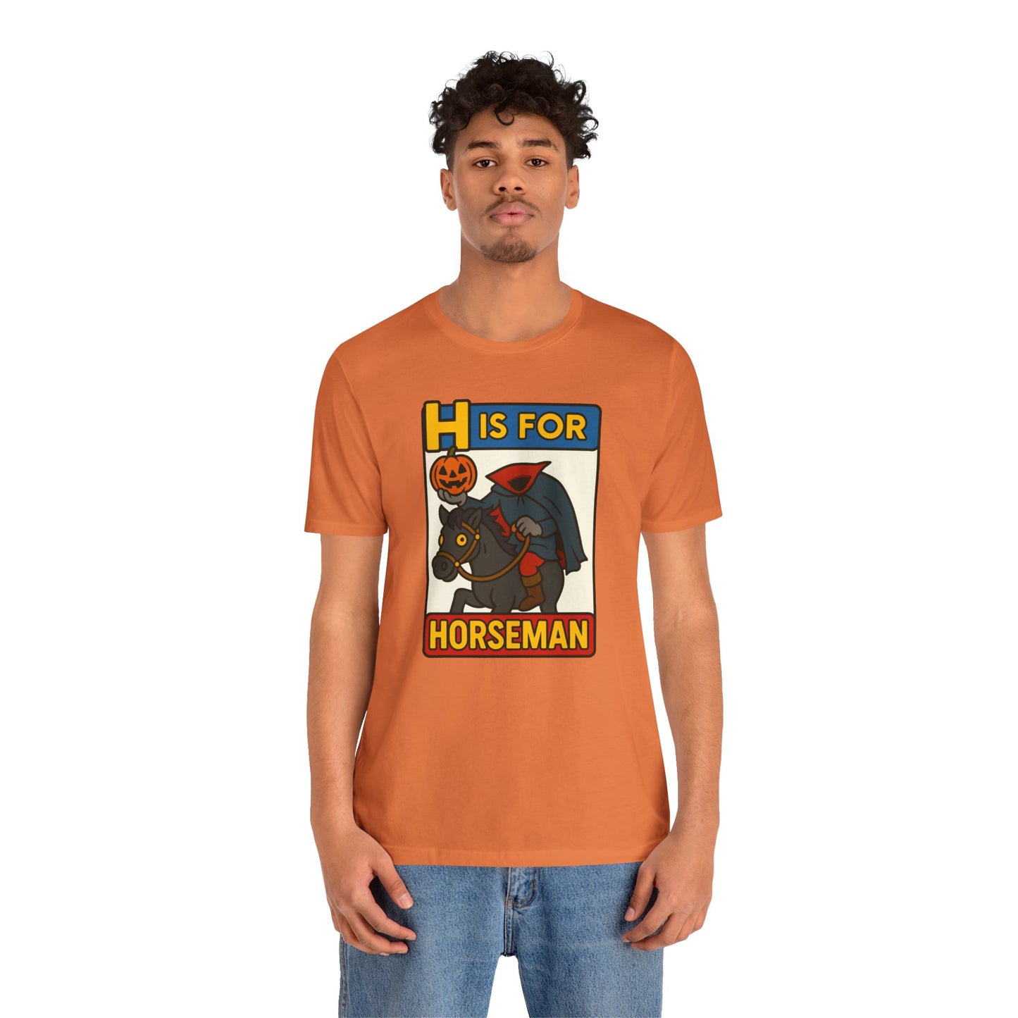 H Is for Horseman Shirt – Headless Horseman Halloween Tee