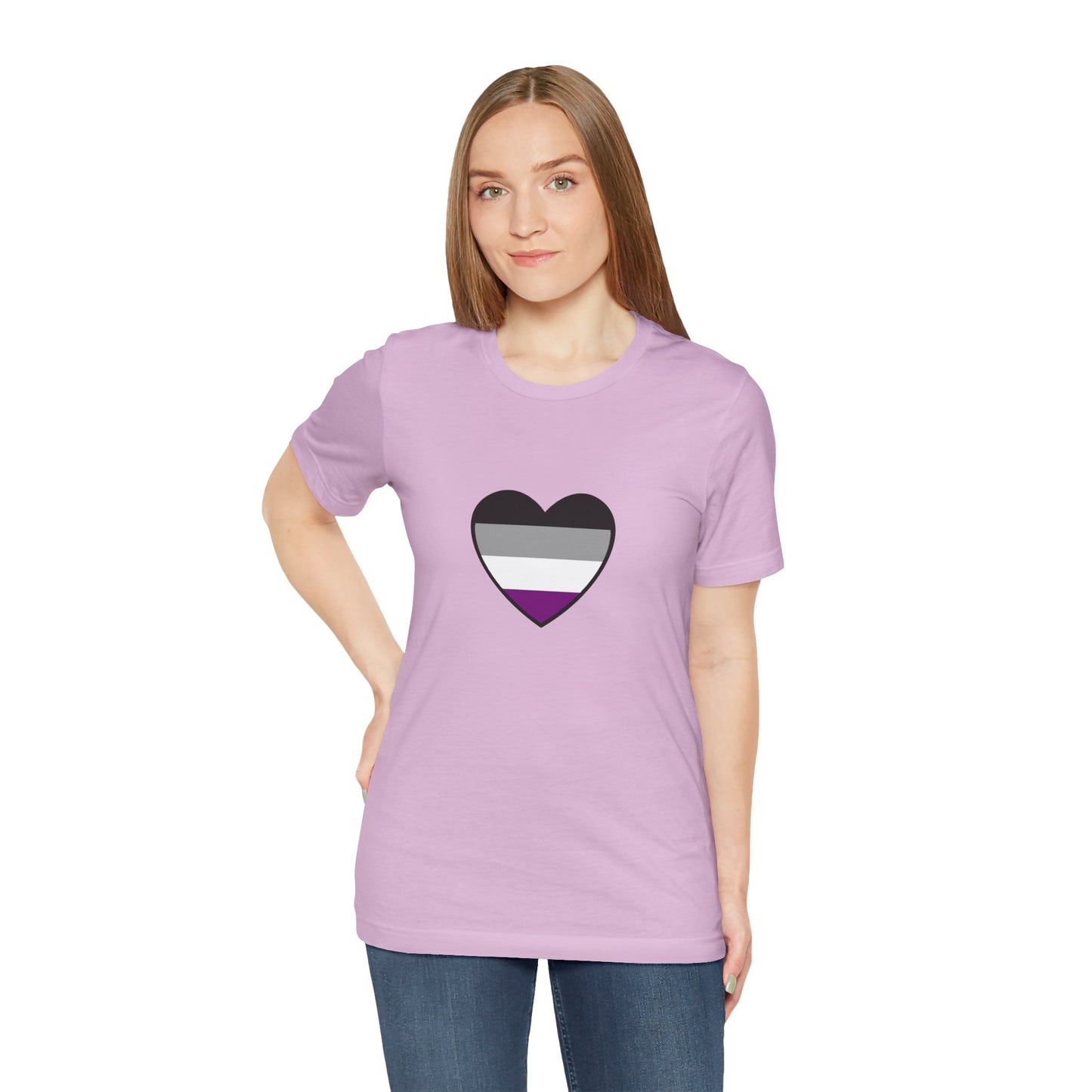 Asexual Pride Flag Heart T-Shirt – Ace Flag LGBTQ+ Graphic Tee - WhimSpin - https://whimspin.com