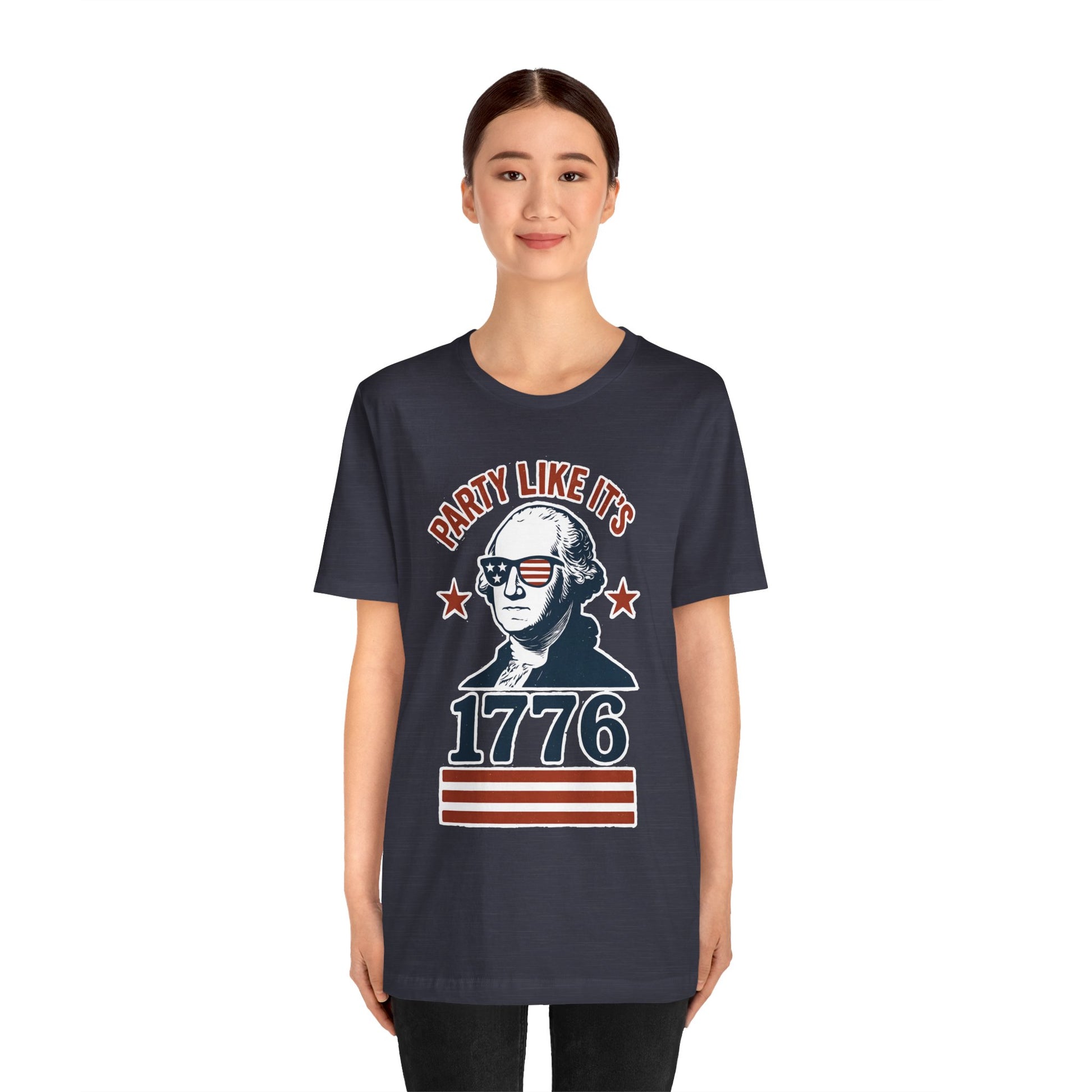 Party Like It's 1776 T-Shirt – Funny 4th of July Tee with George Washington Graphic - WhimSpin - https://whimspin.com