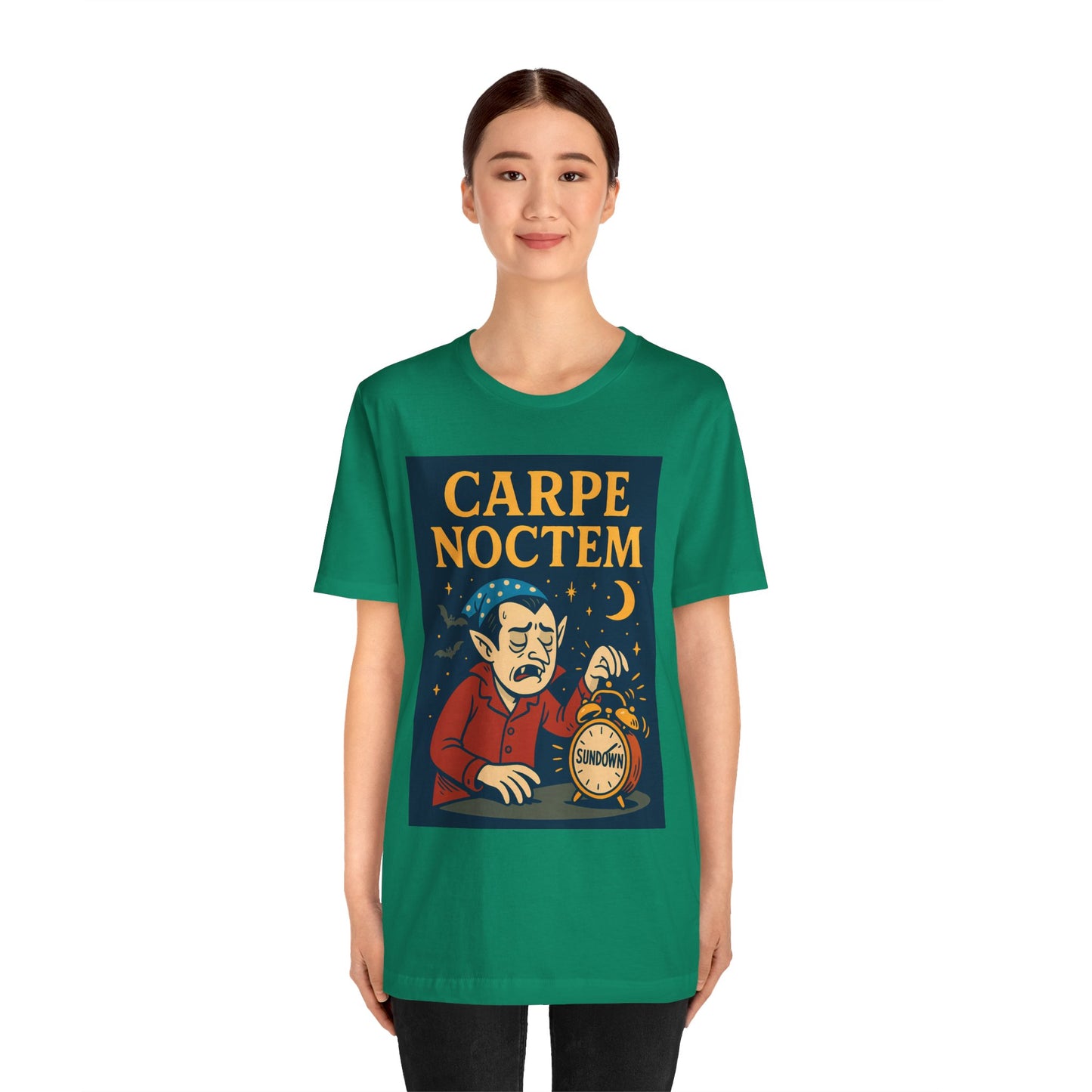 Carpe Noctem Vampire T-Shirt – Funny Halloween Tee for Night Owls