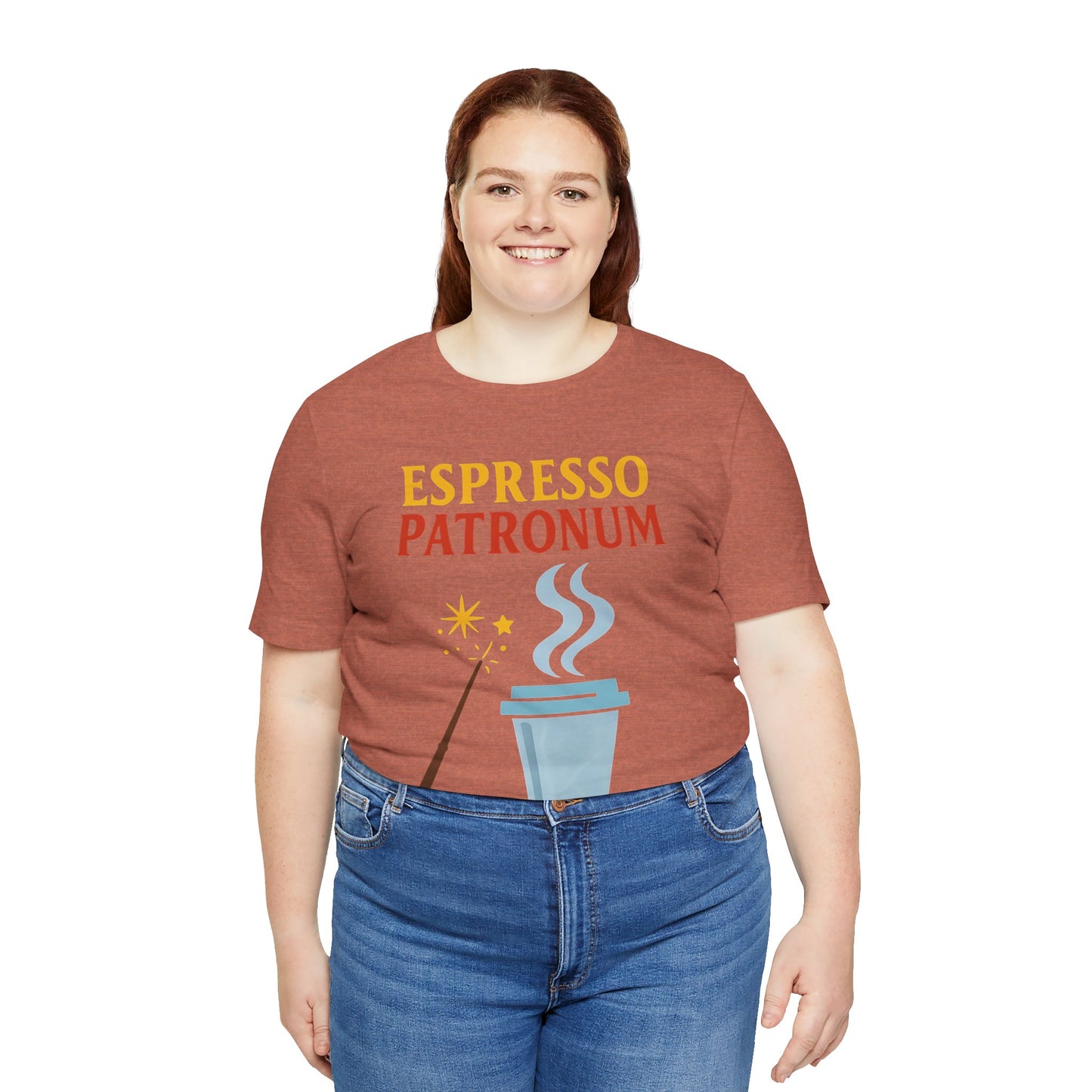Espresso Patronum T-Shirt – Funny Coffee & Wizard Parody Tee