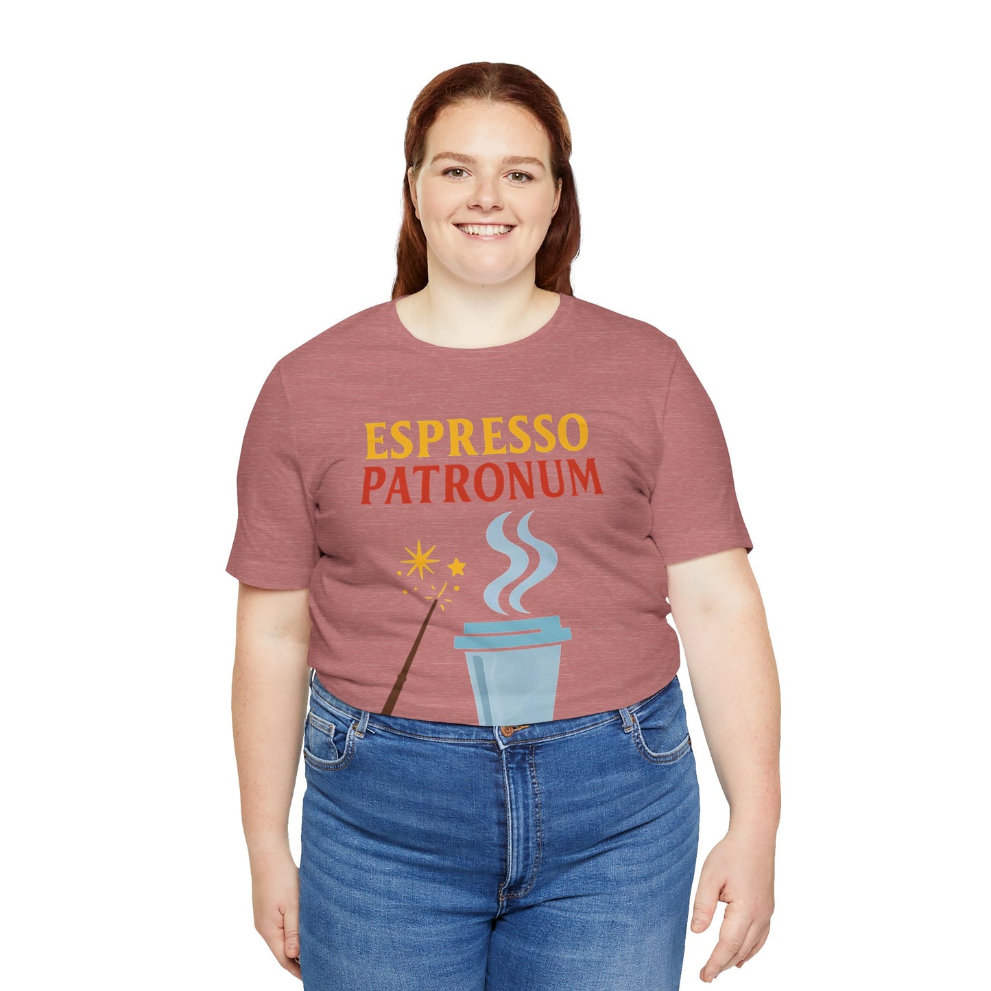 Espresso Patronum T-Shirt – Funny Coffee & Wizard Parody Tee