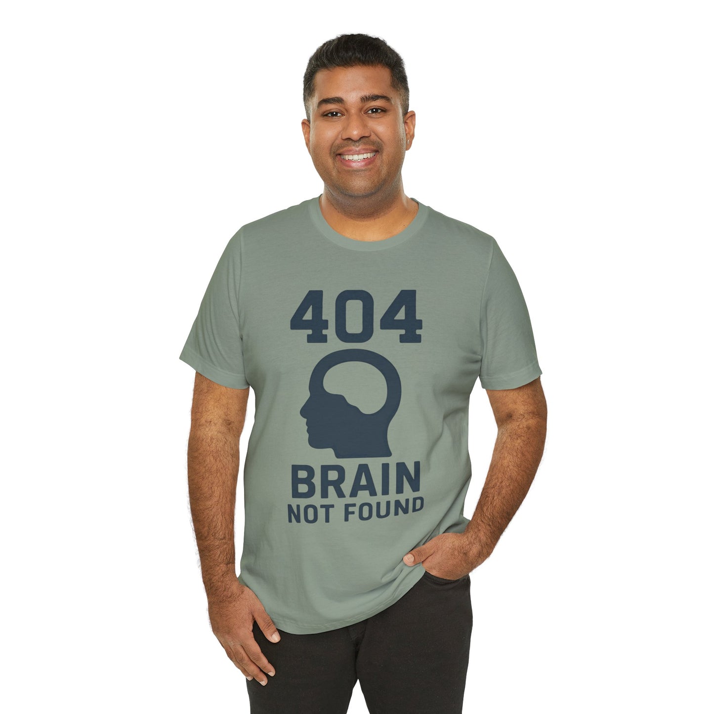404 Brain Not Found T-Shirt – Techie Humor for Nerds & Geeks