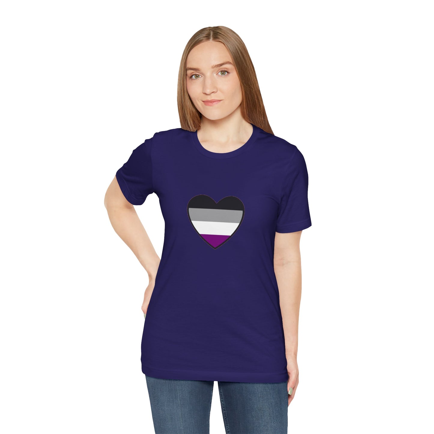 Asexual Pride Flag Heart T-Shirt – Ace Flag LGBTQ+ Graphic Tee - WhimSpin - https://whimspin.com
