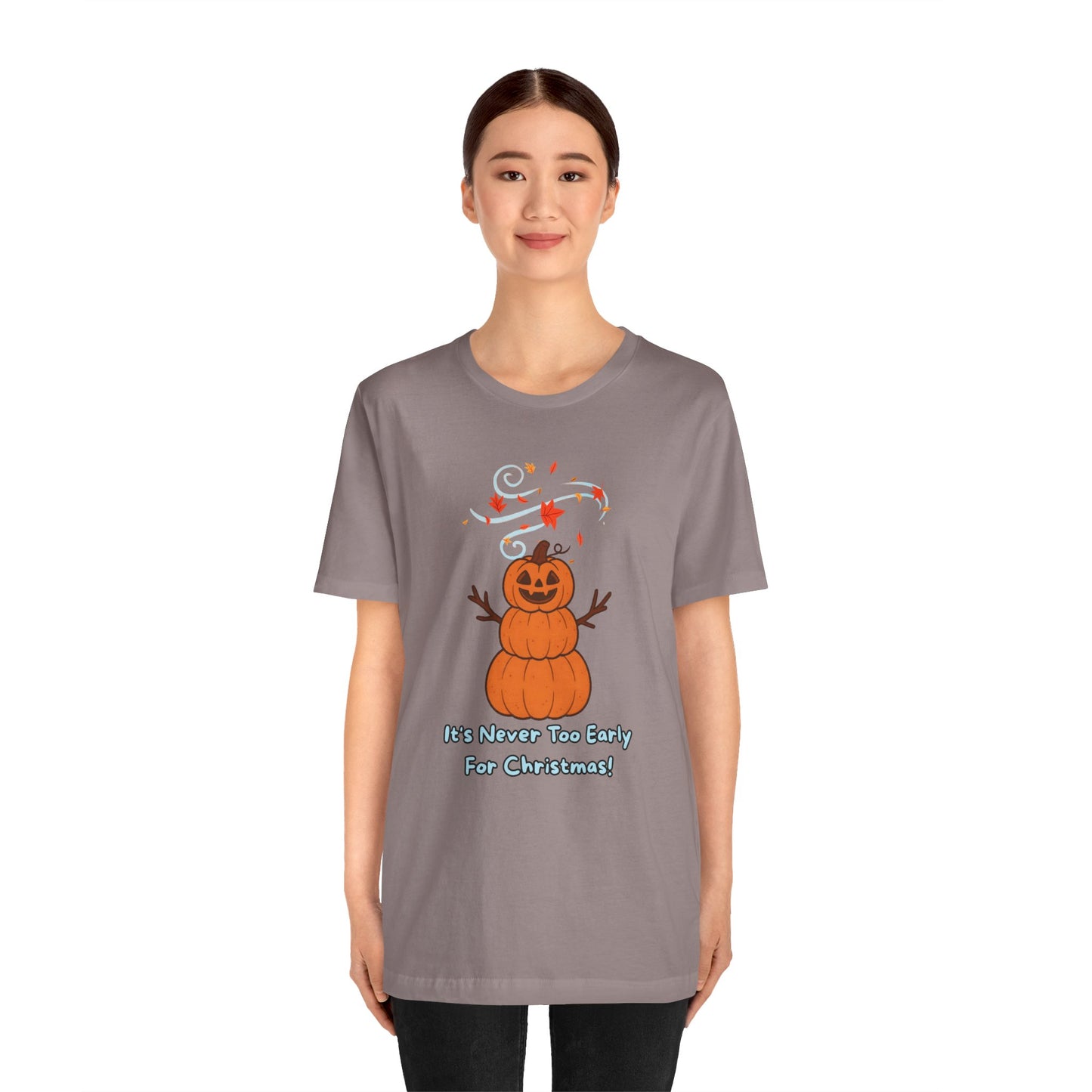 Pumpkin Snowman Shirt – Funny Halloween Christmas Mashup Tee