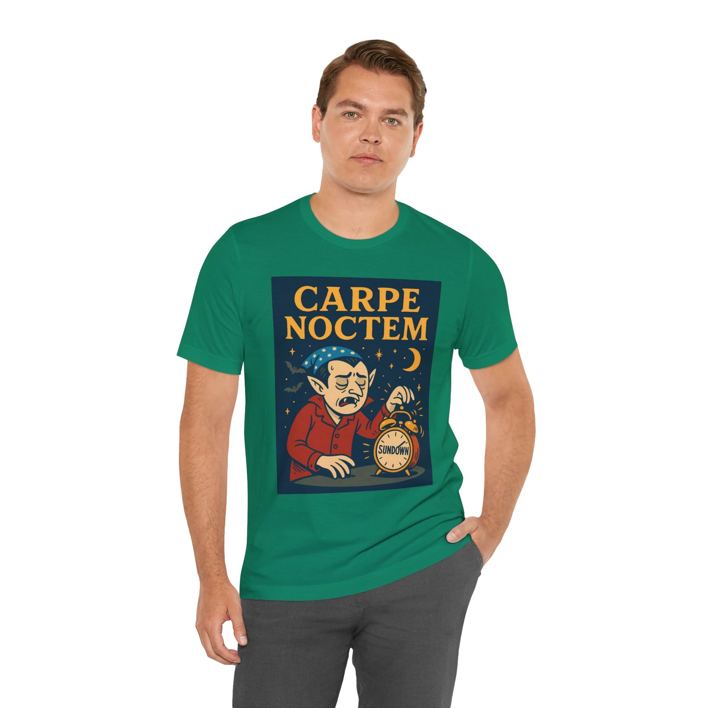 Carpe Noctem Vampire T-Shirt – Funny Halloween Tee for Night Owls