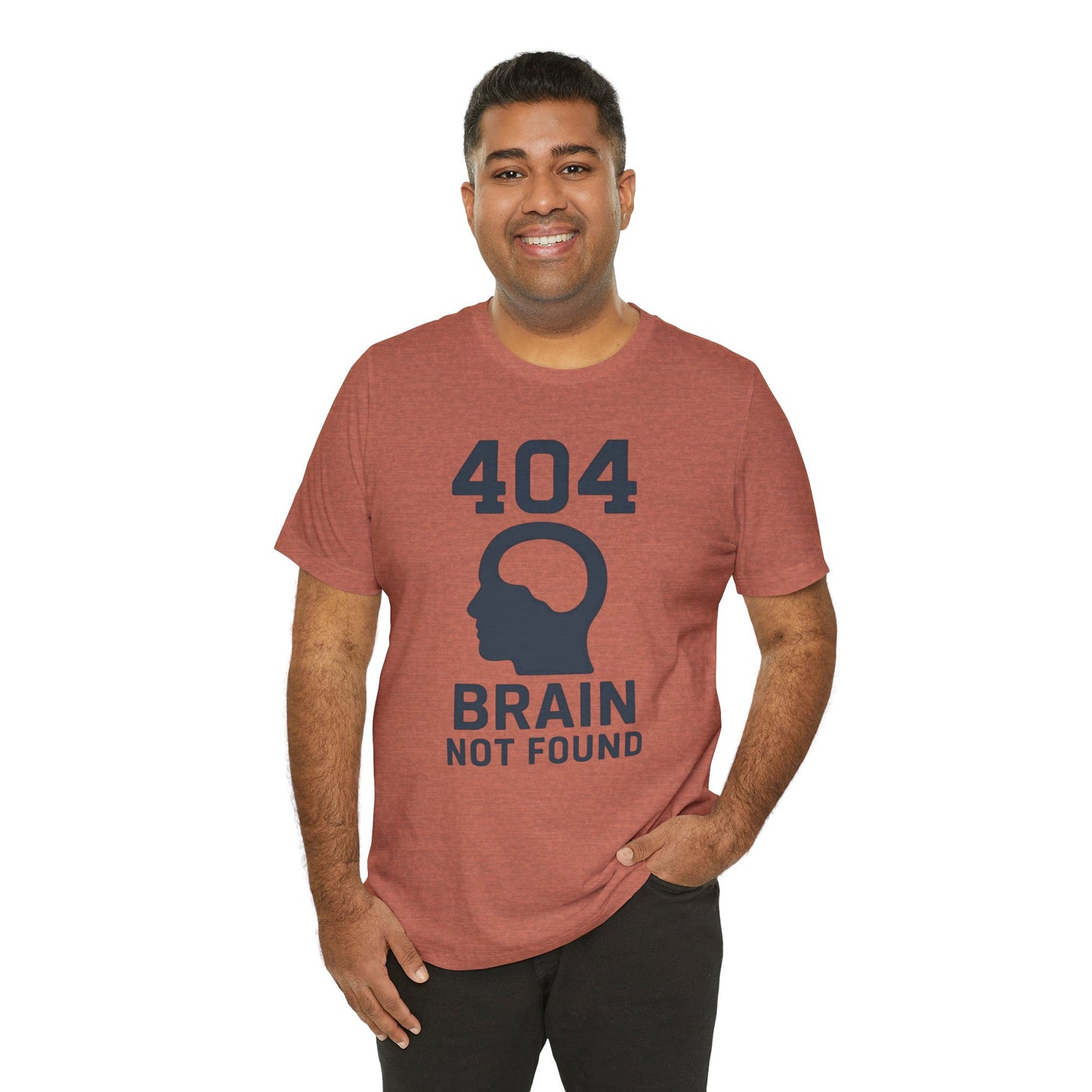 404 Brain Not Found T-Shirt – Techie Humor for Nerds & Geeks
