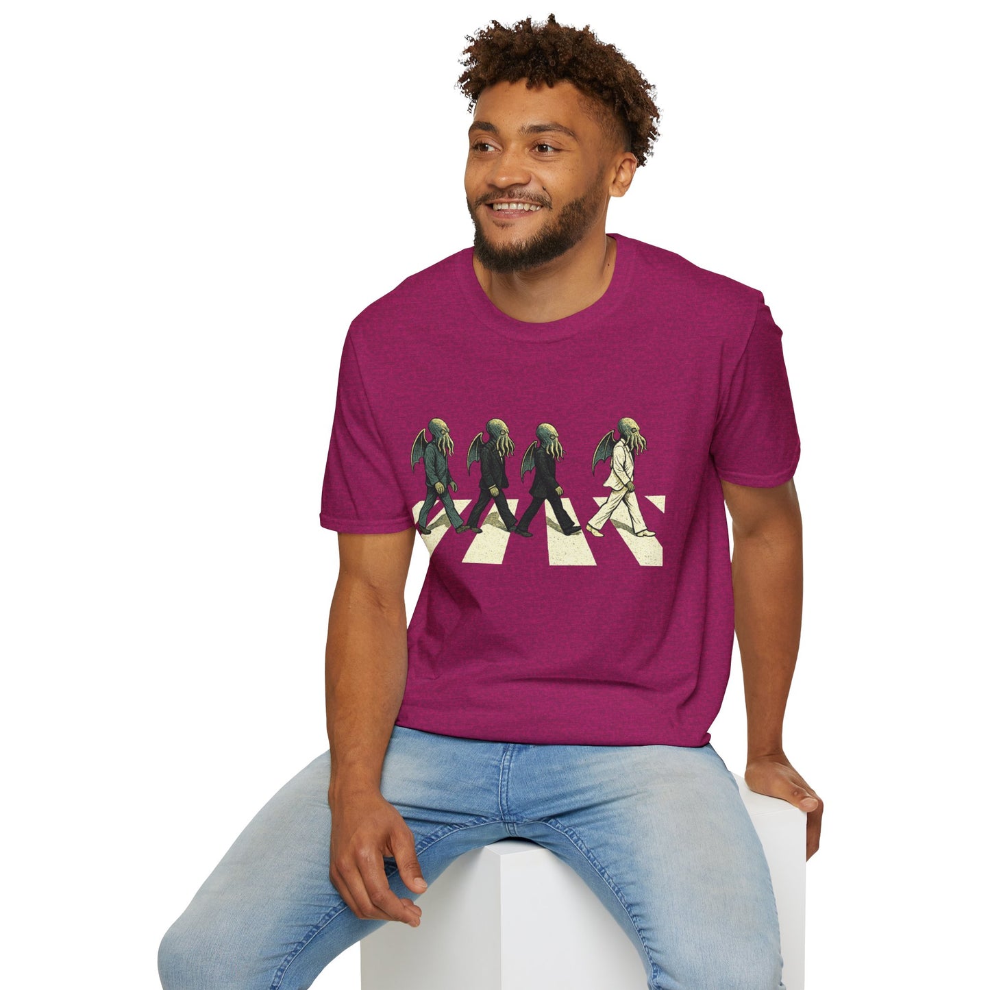 Cthulhu Crossing T-Shirt – Beatles Abbey Road Parody Tee | WhimSpin - WhimSpin - https://whimspin.com