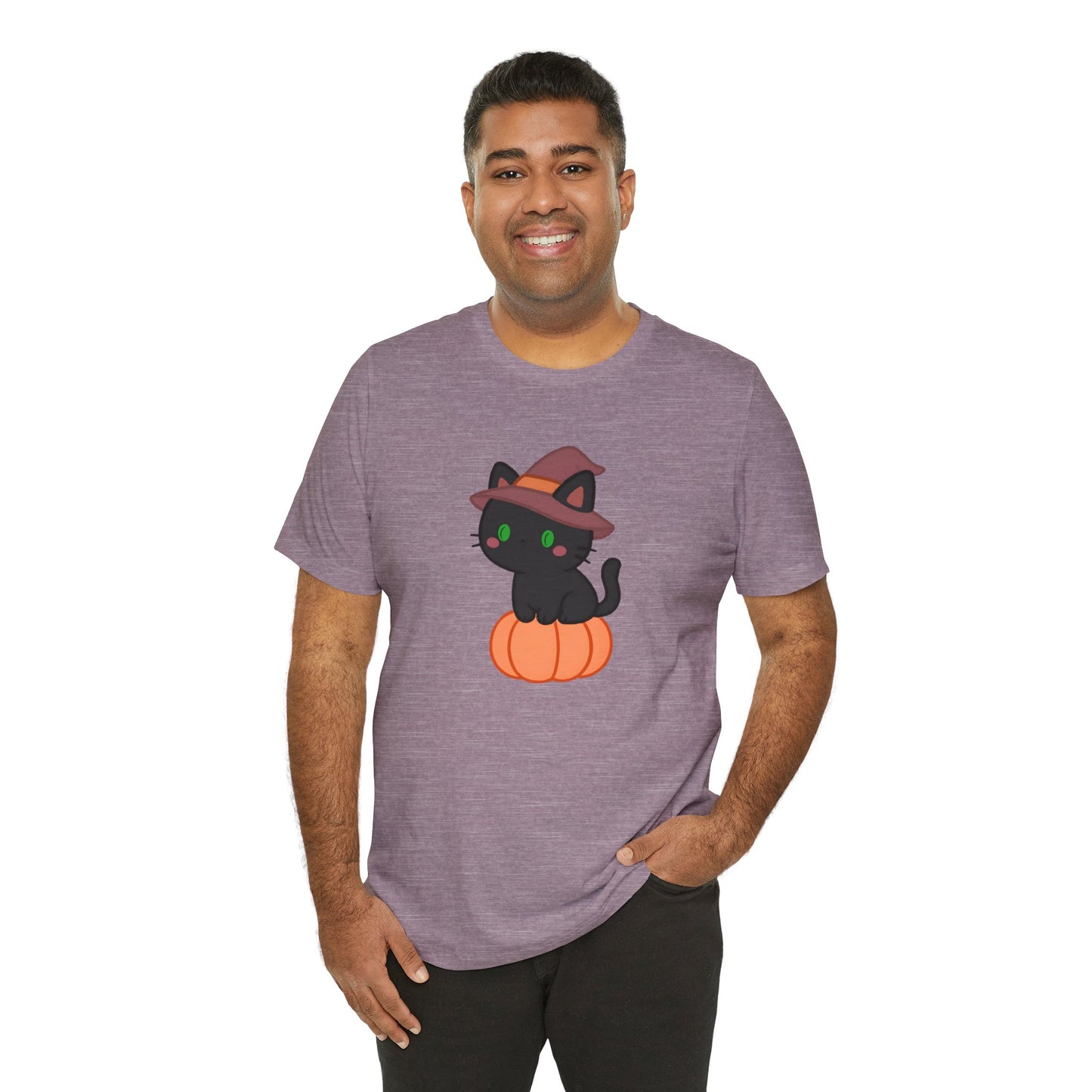 Halloween Cat Shirt – Cute Cat on a Pumpkin Graphic Tee