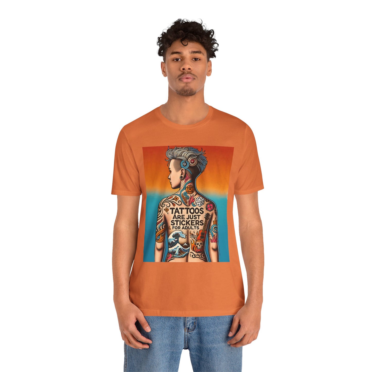 Tattoos Are Just Stickers for Adults T-Shirt – Funny Tattoo Lover Graphic Tee - WhimSpin - https://whimspin.com