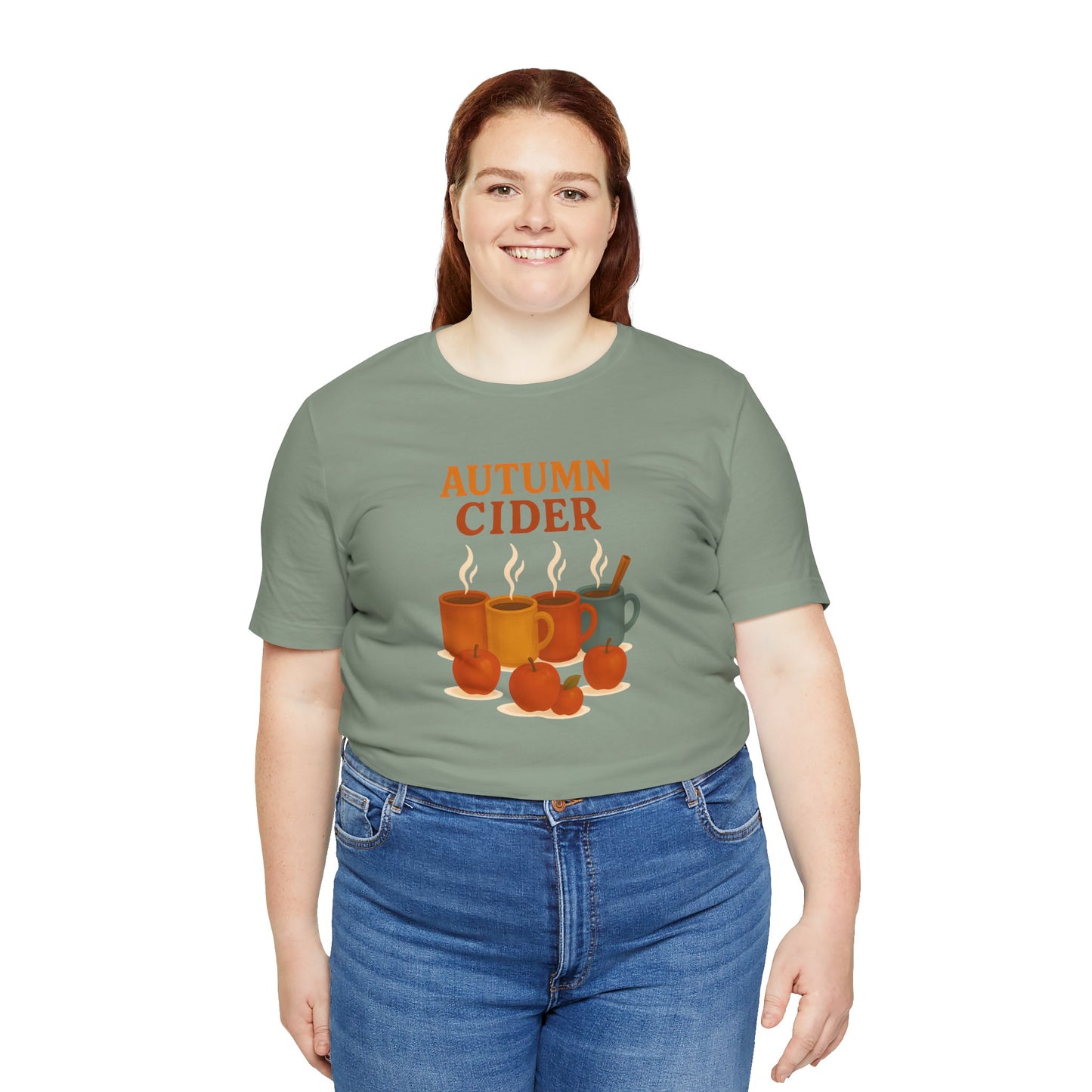 Autumn Cider T-Shirt – Cozy Fall Graphic Tee with Steaming Mugs