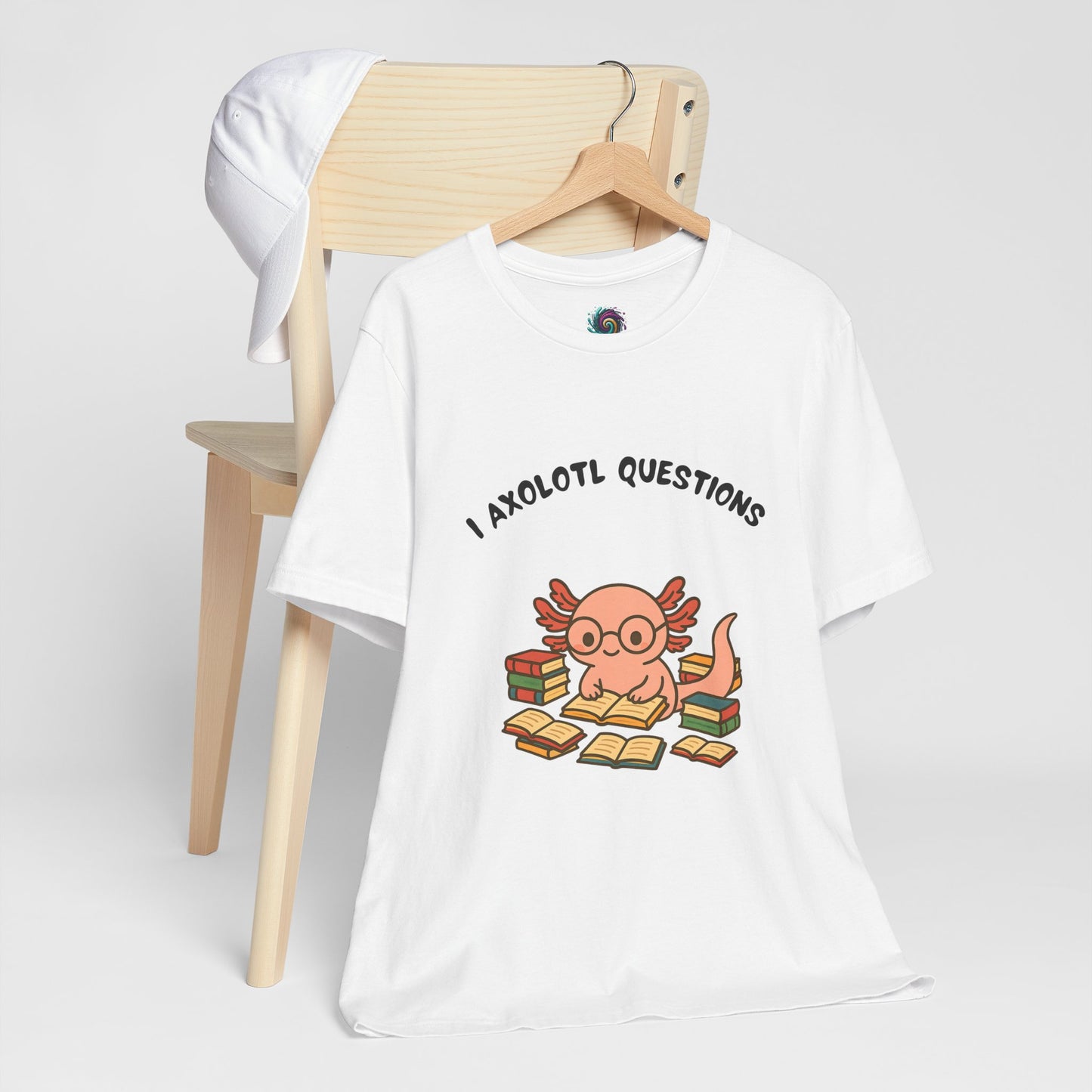 I Axolotl Questions T-Shirt – Funny Curious Axolotl Tee for Book Lovers