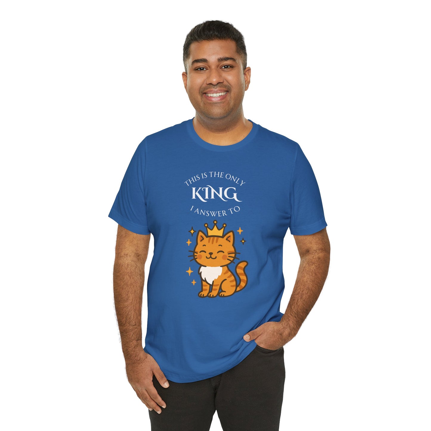 "The Only King I Answer To" T-Shirt – Cute Cat Lady Tee - WhimSpin - https://whimspin.com
