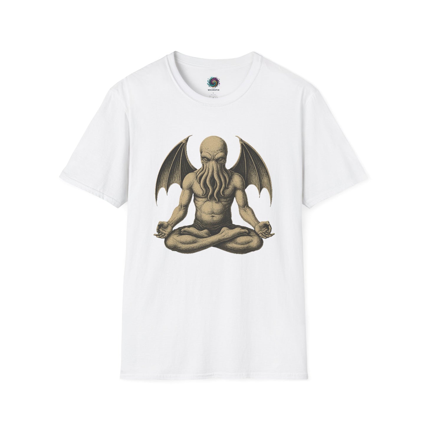 Meditating Cthulhu T-Shirt – Unisex Mythos Tee for Sci-Fi & Festival Fans - WhimSpin - https://whimspin.com