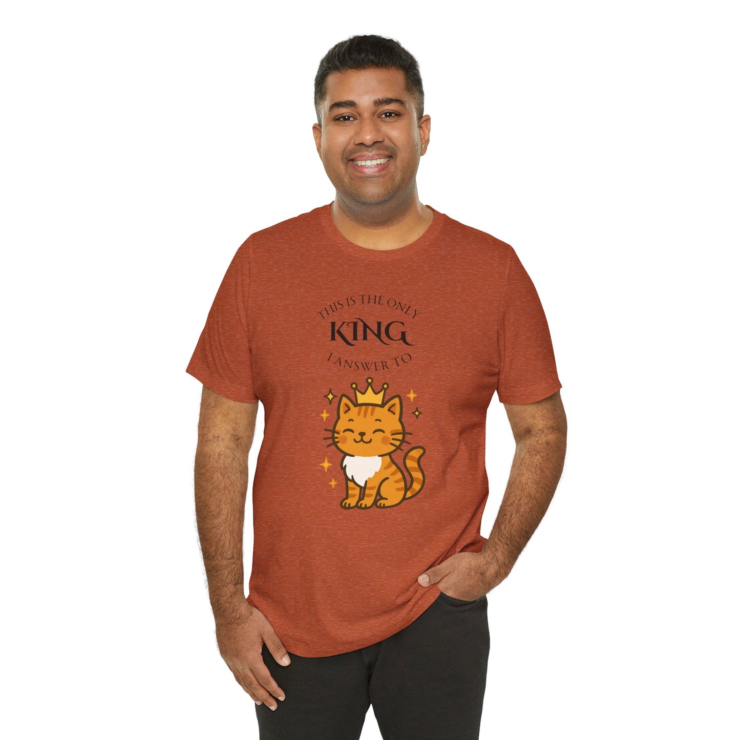 "The Only King I Answer To" T-Shirt – Cute Cat Lady Tee - WhimSpin - https://whimspin.com